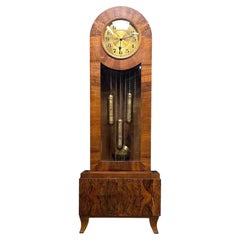 Reloj de carillón de caja larga Art Decó J. Brandmann de Berlín, circa años 30