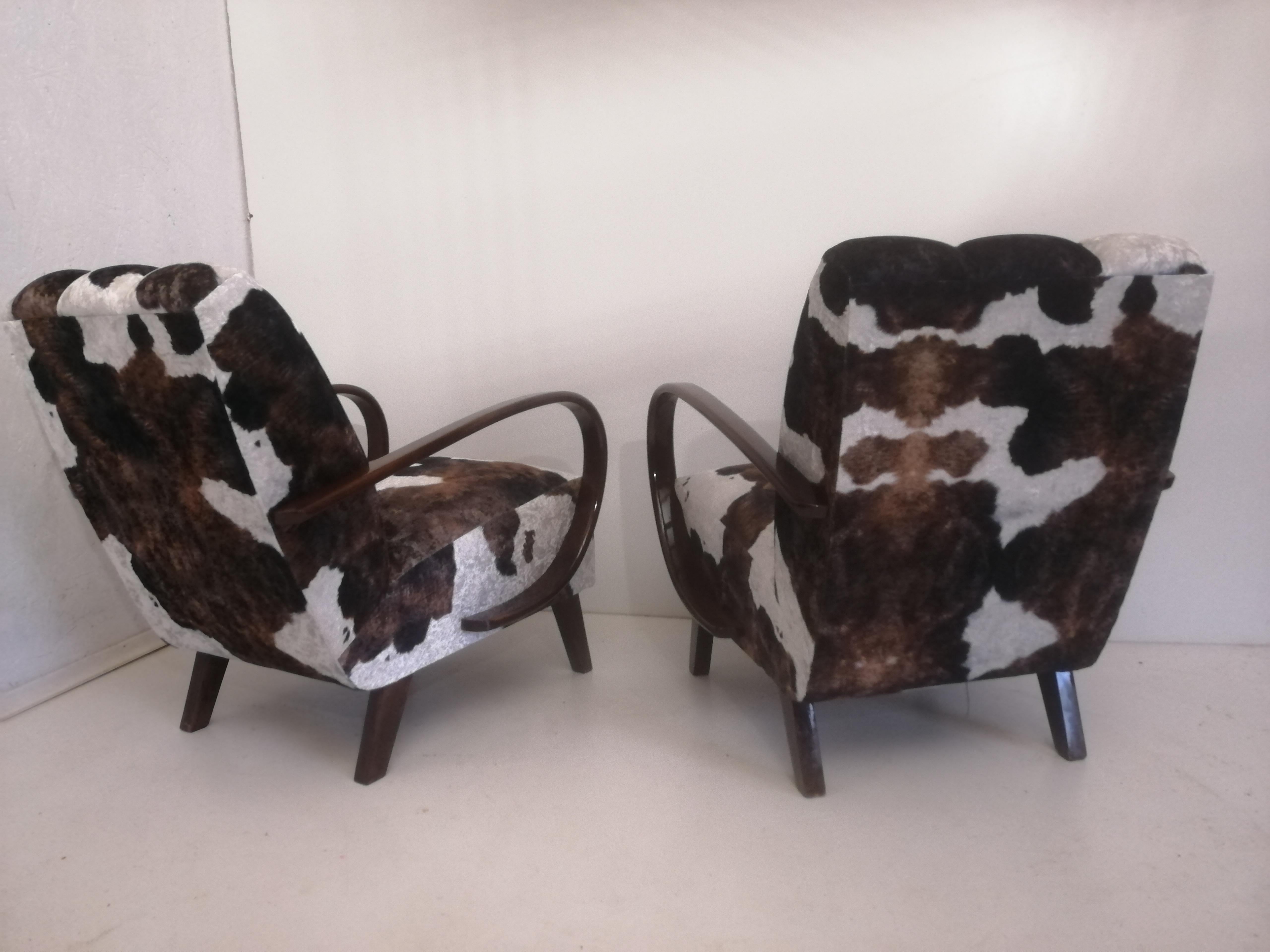 Art Deco J. Halabala, 2x Armchair For Sale 6