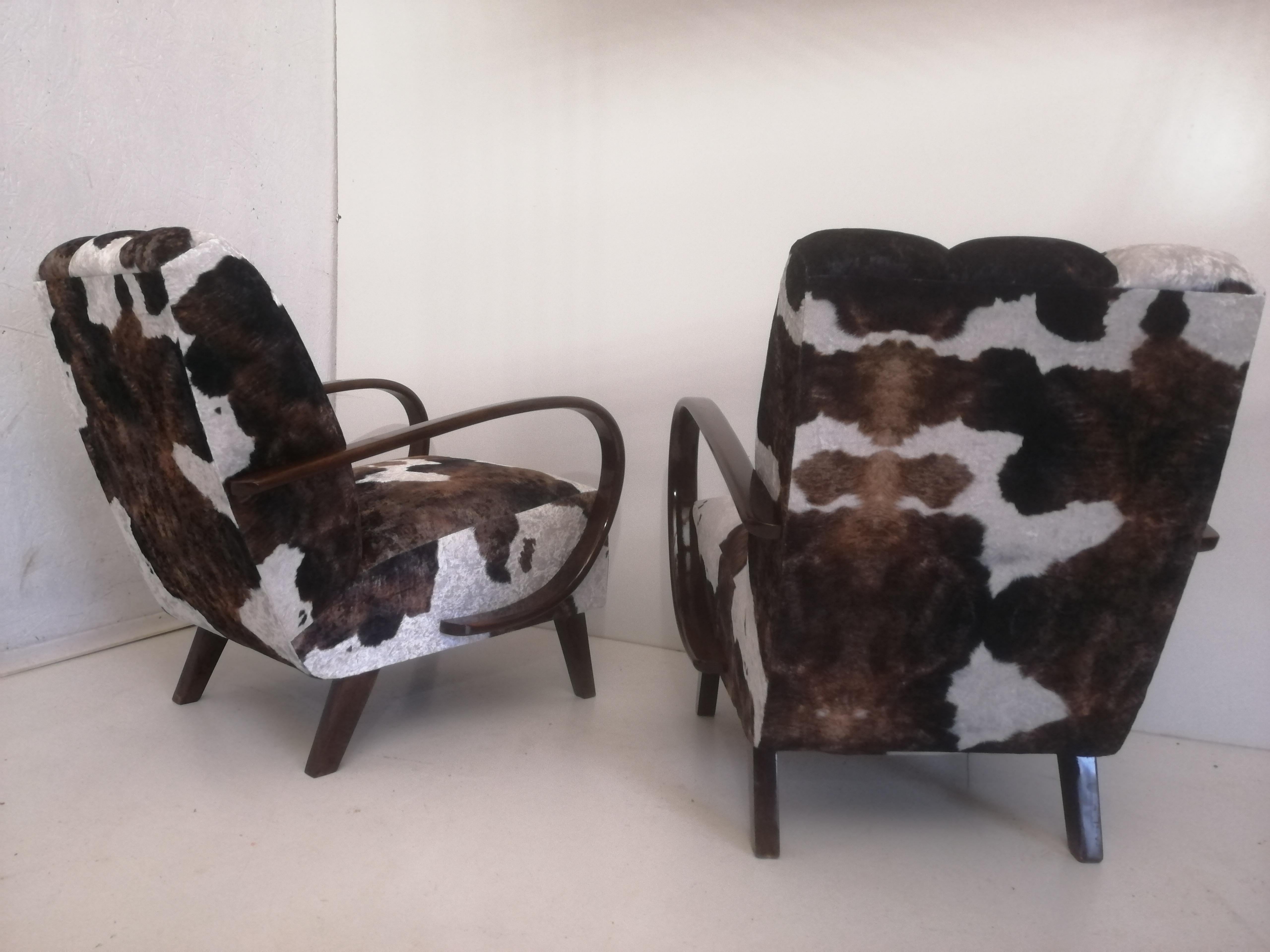 Art Deco J. Halabala, 2x Armchair For Sale 7