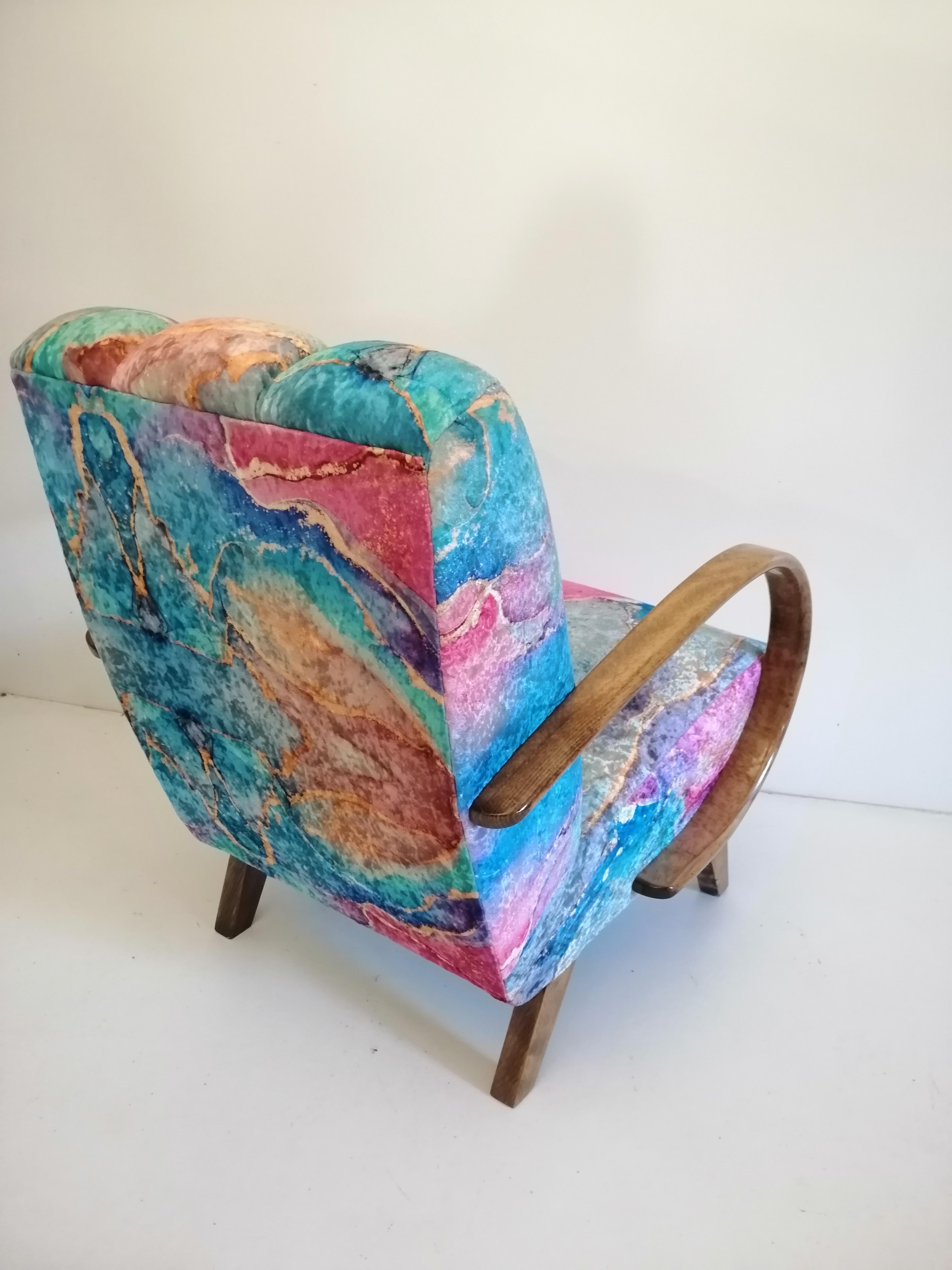 Art Deco J. Halabala Armchair For Sale 4