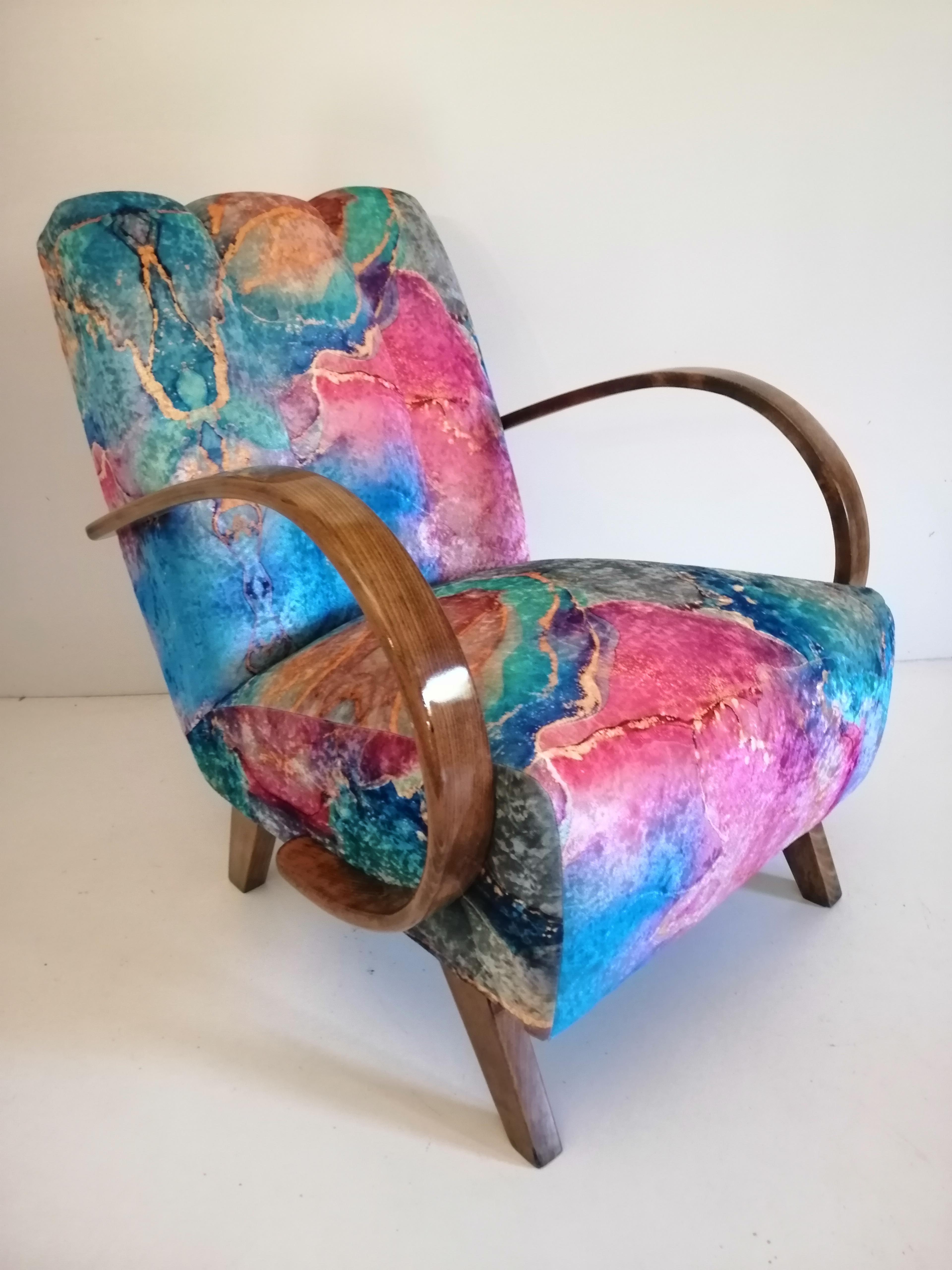 Czech Art Deco J. Halabala Armchair For Sale