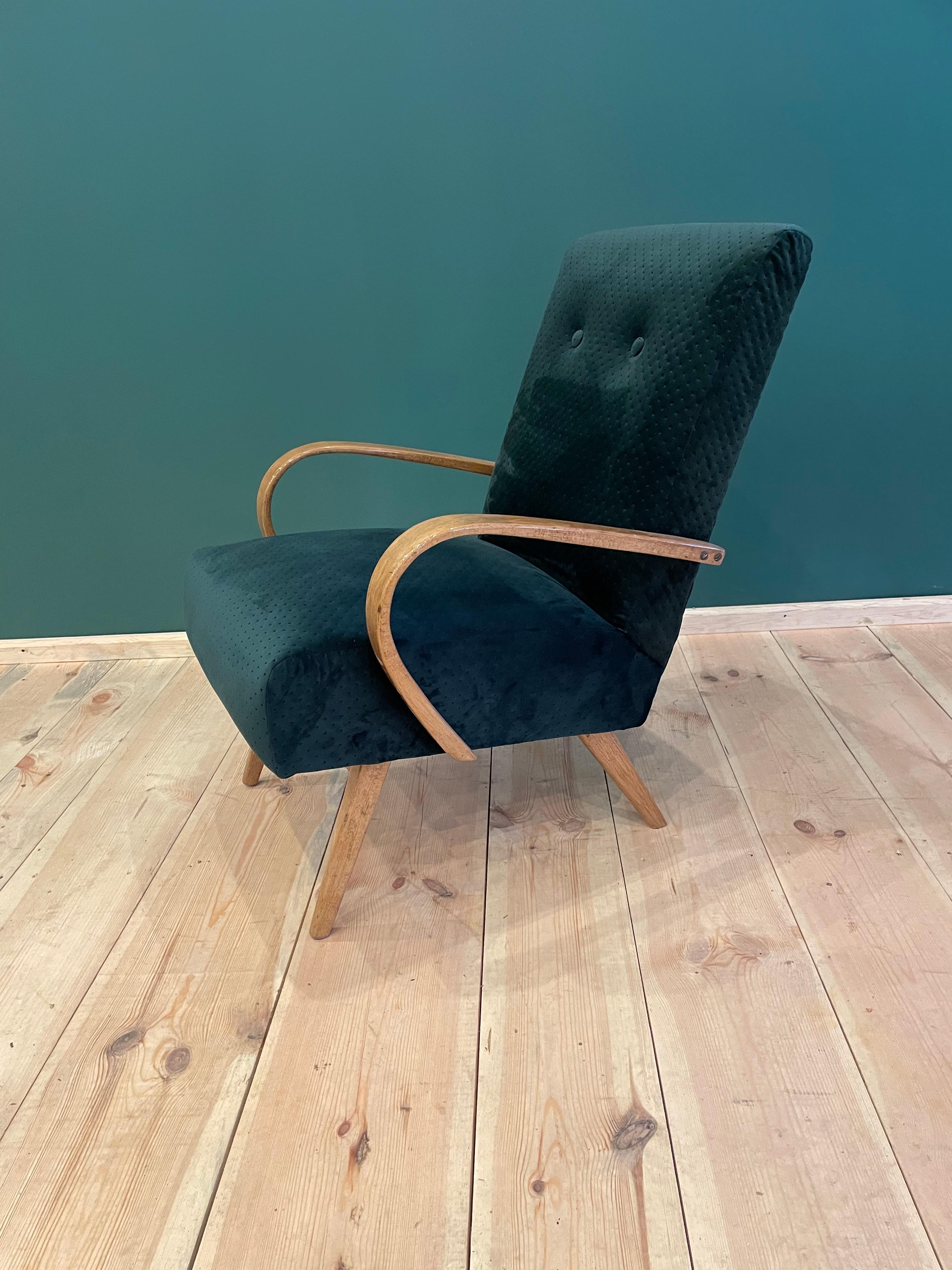 Sillón Art Decó J. Halabala en Bueno estado para la venta en Kraków, Małopolska