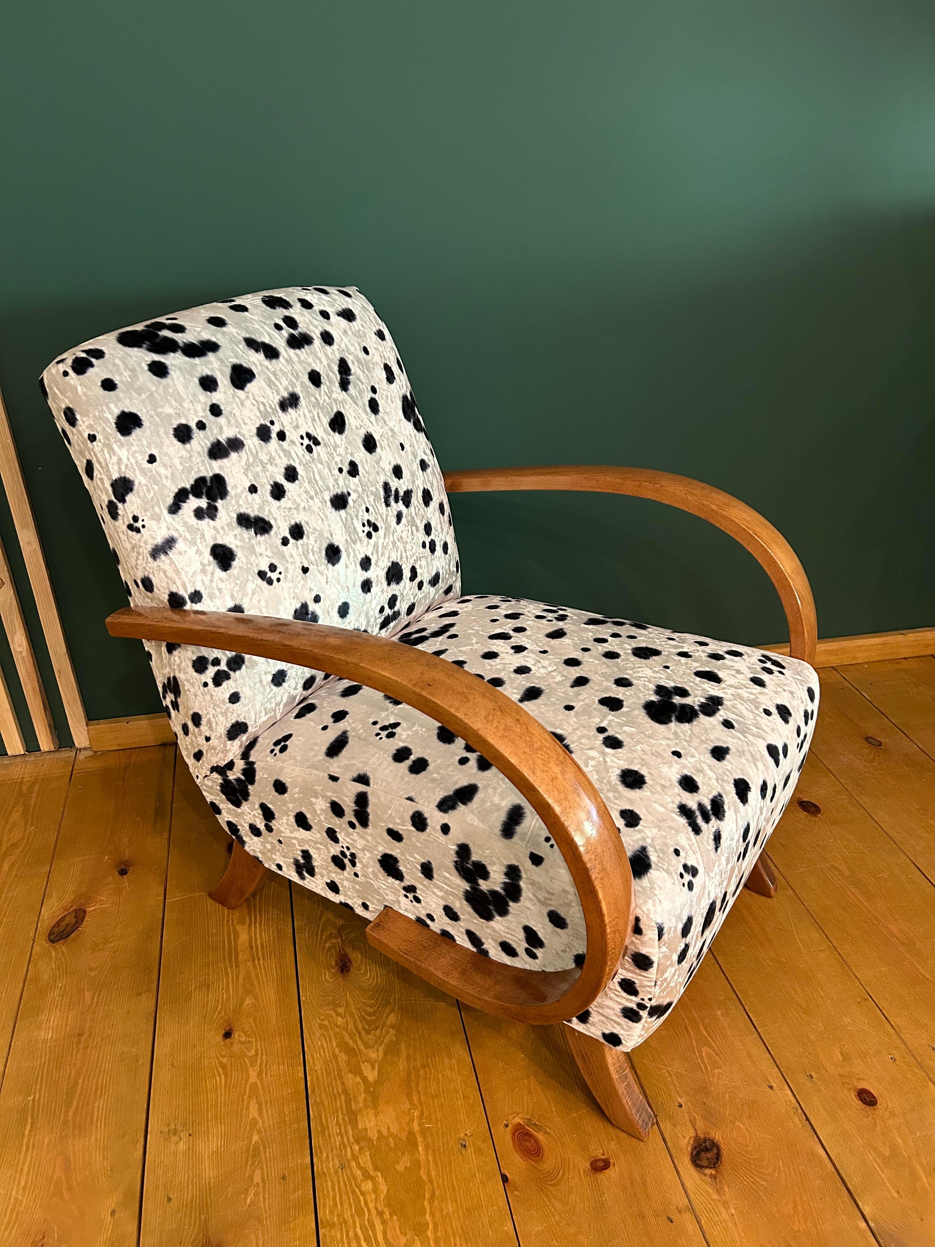 Sillón Art Decó J. Halabala en Bueno estado para la venta en Kraków, Małopolska