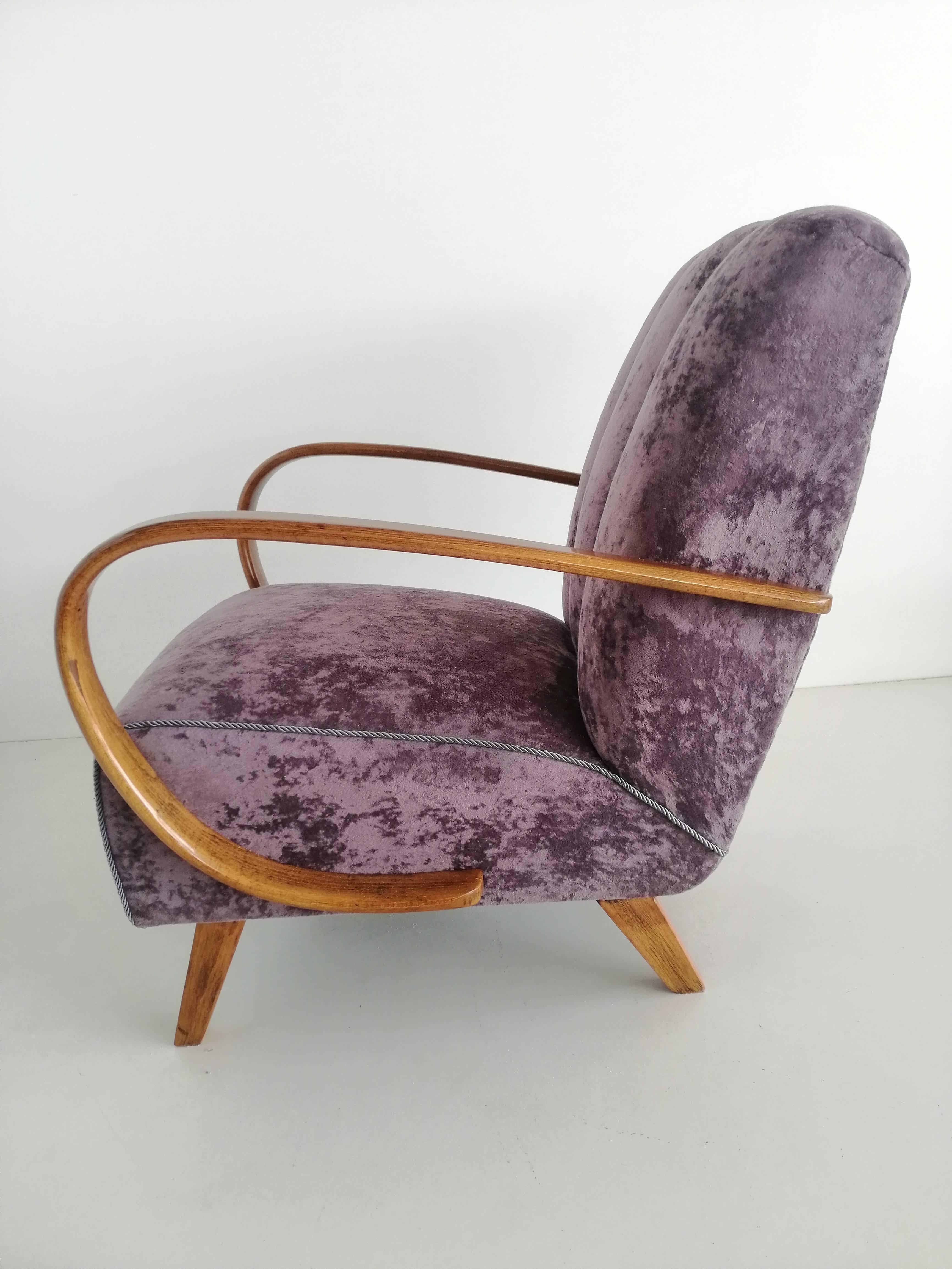 Mid-20th Century Art Deco J. Halabala Armchair For Sale
