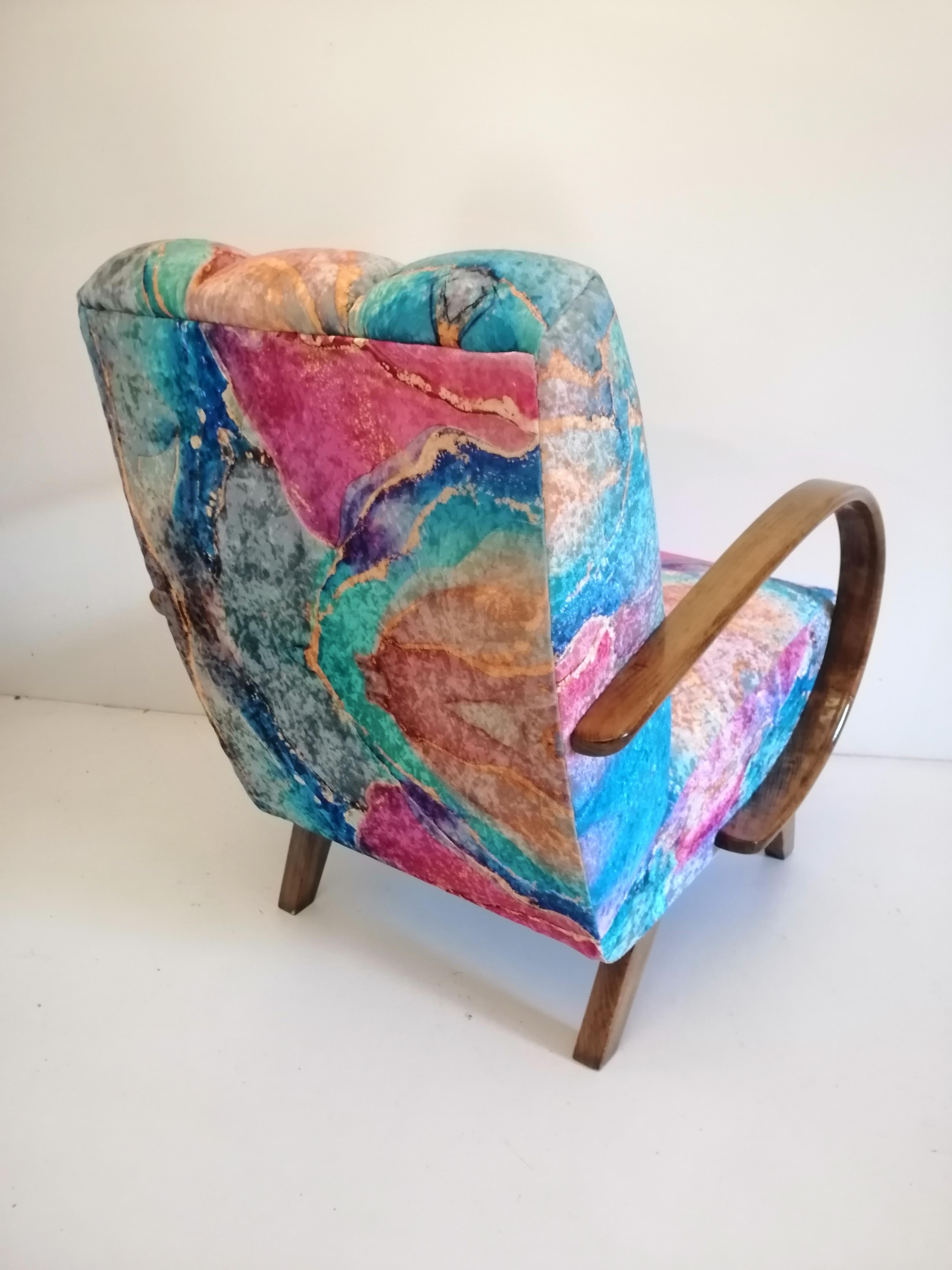 Milieu du XXe siècle Fauteuil Art Déco J. Halabala en vente