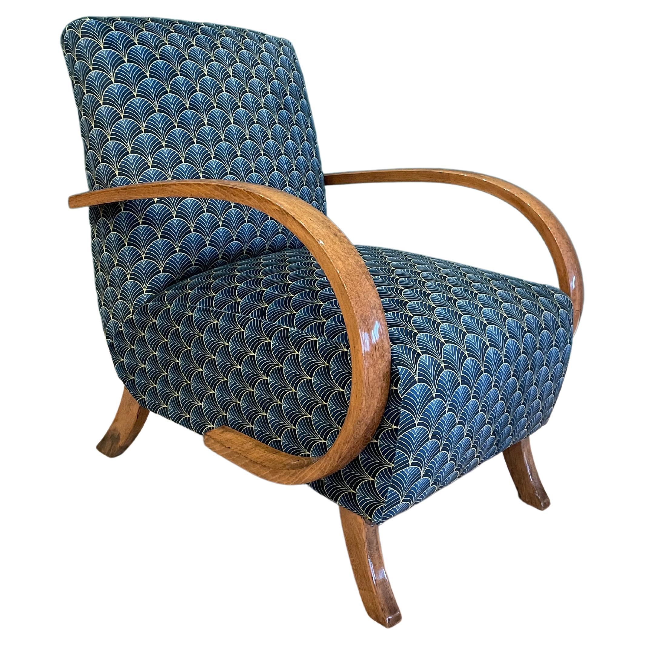 Fauteuil Art Déco J. Halabala en vente