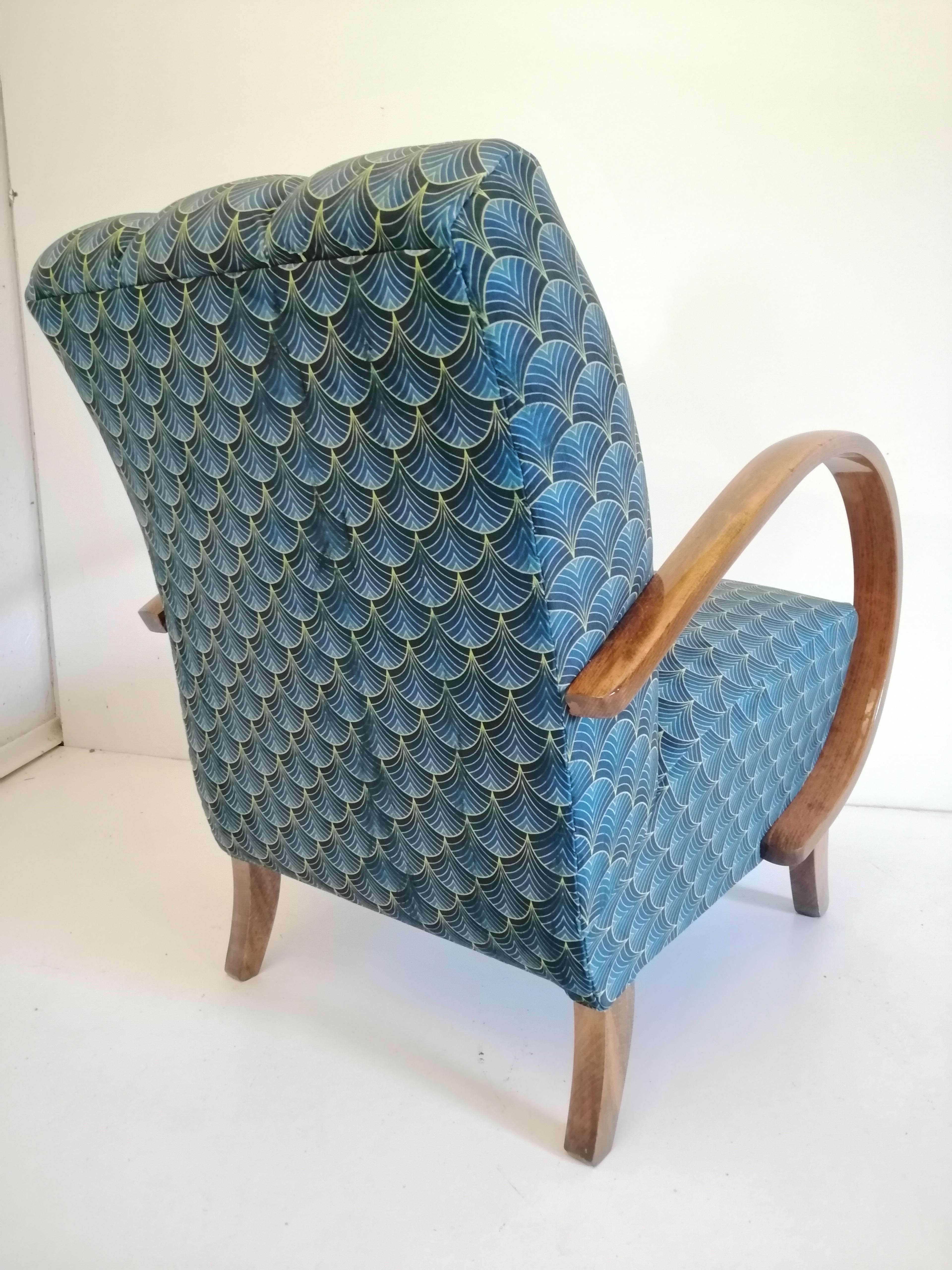 Czech Art Deco J. Halabala Armchair from 1940 For Sale