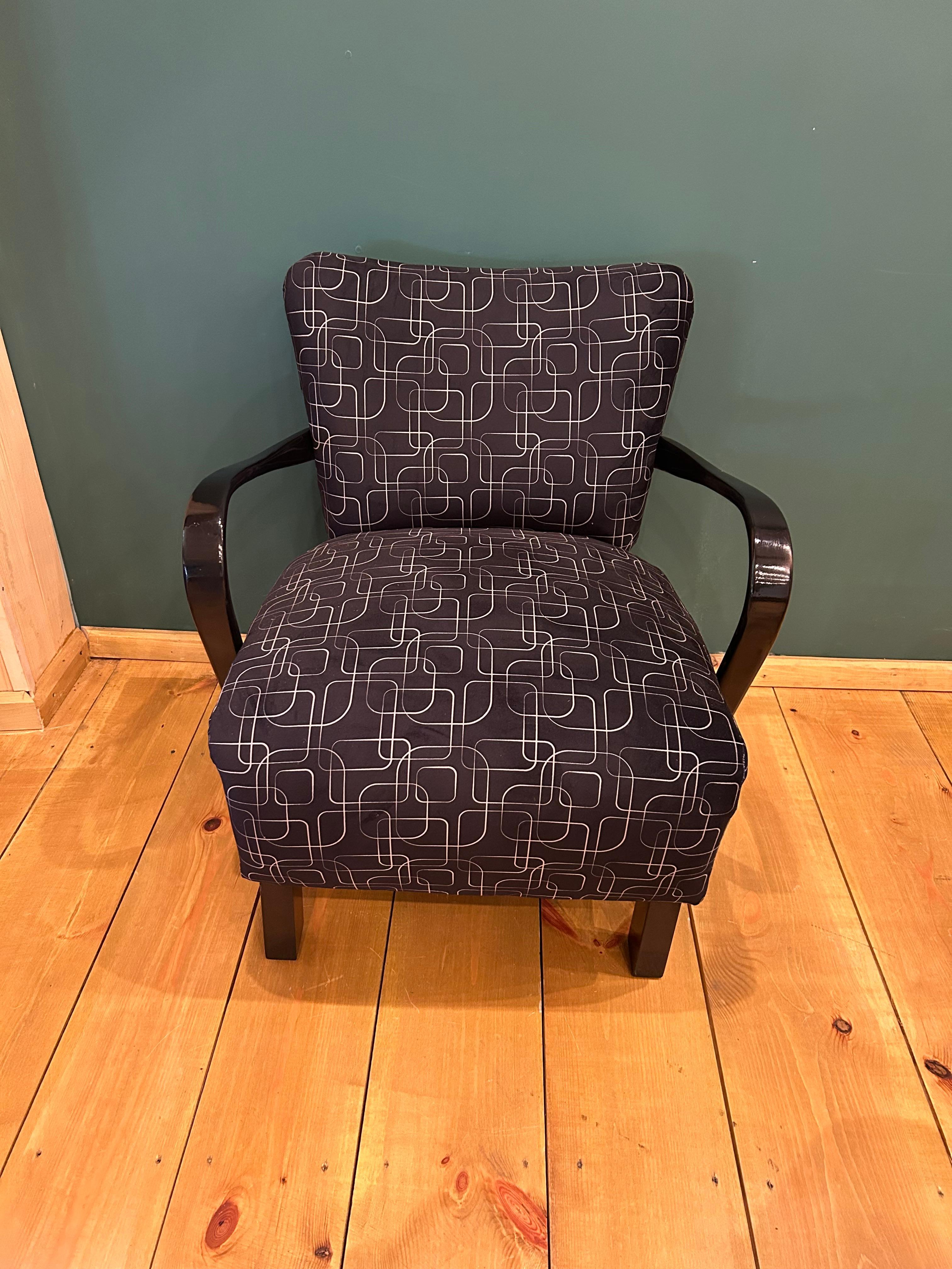 Czech Art Deco J. Halabala Armchair  For Sale