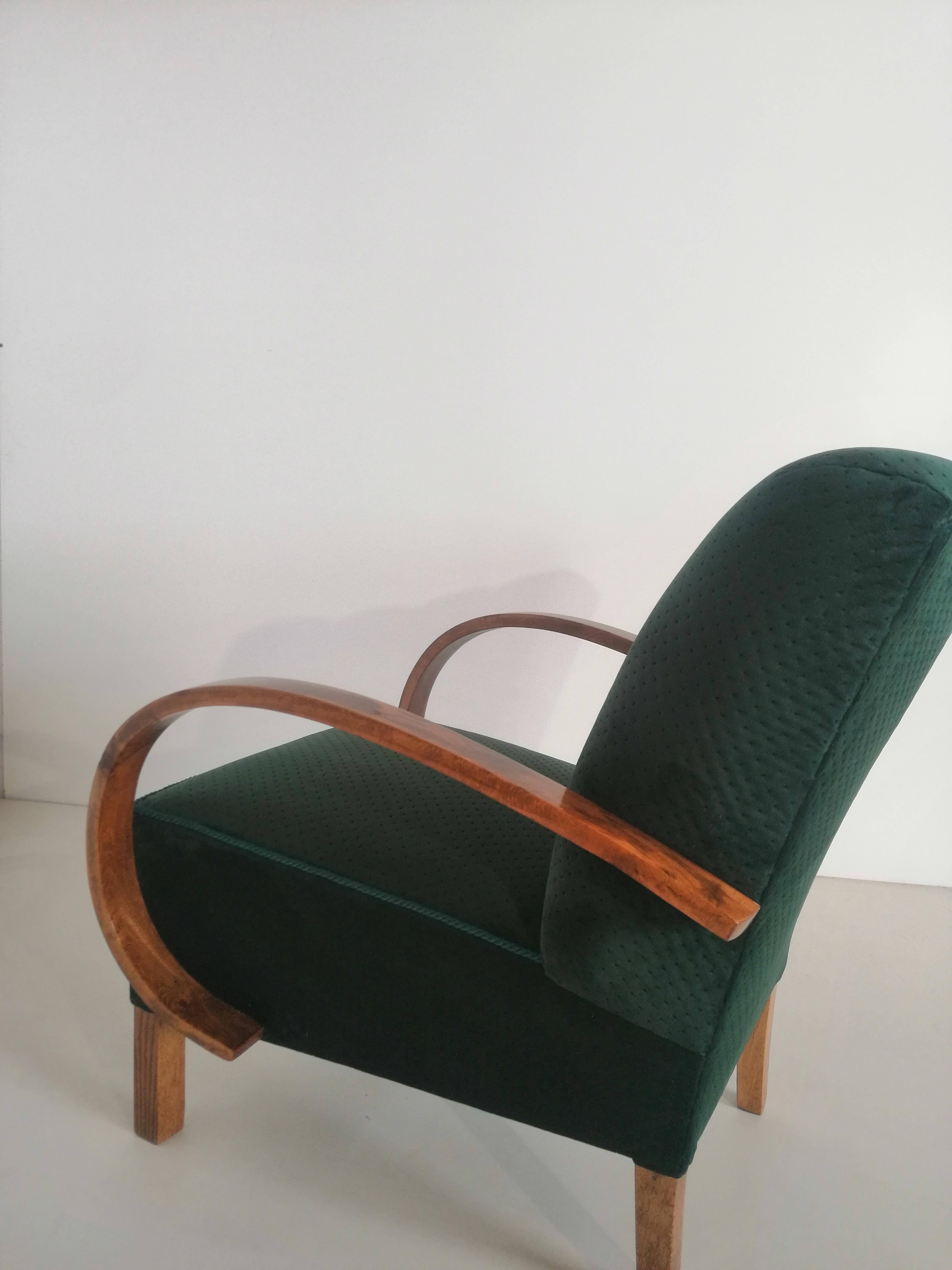 Art Deco J. Halabala Armchair . For Sale 1