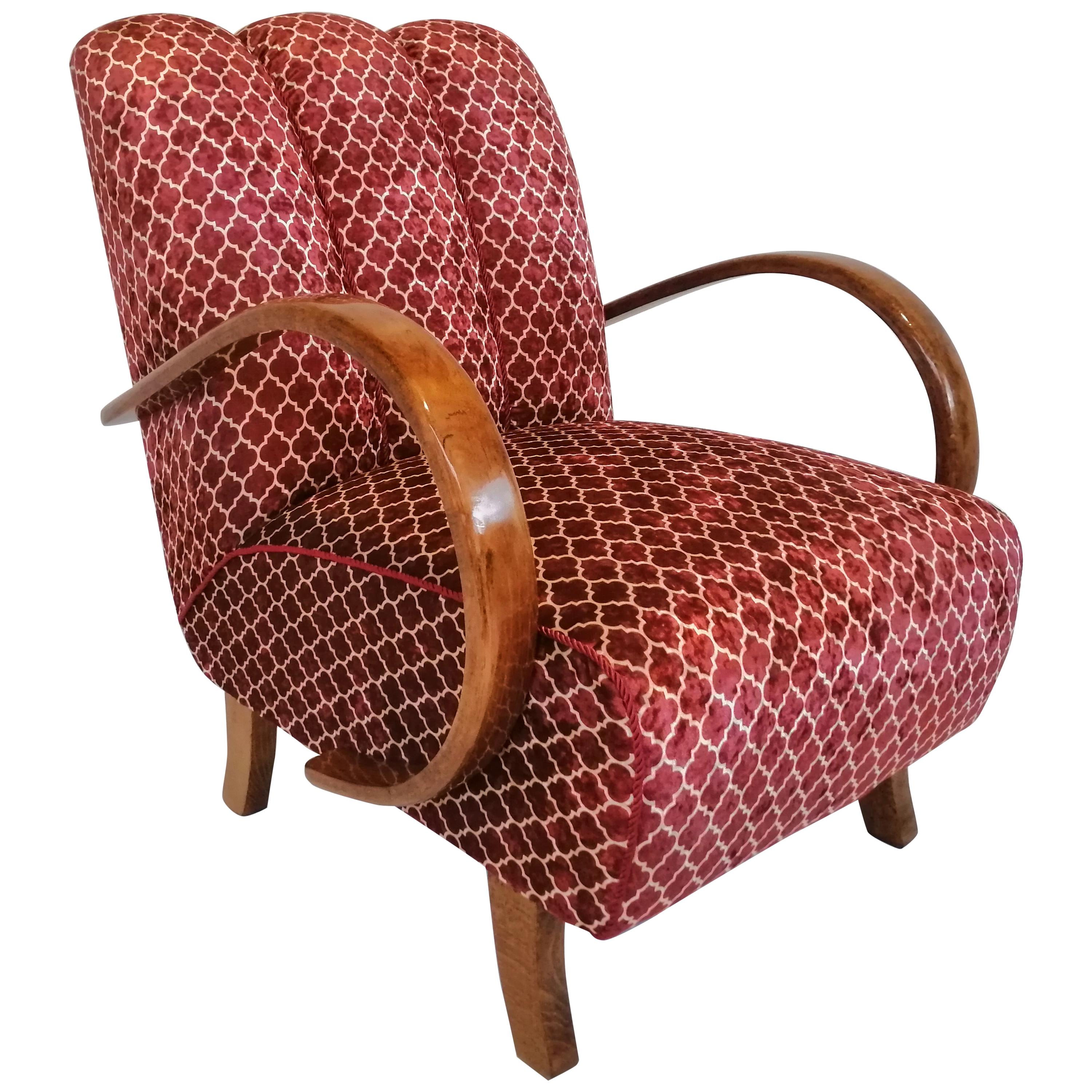 Art Deco J. Halabala Armchair .