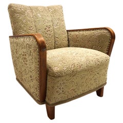 Sedia da salotto in velluto jacquard Art Déco, 1930