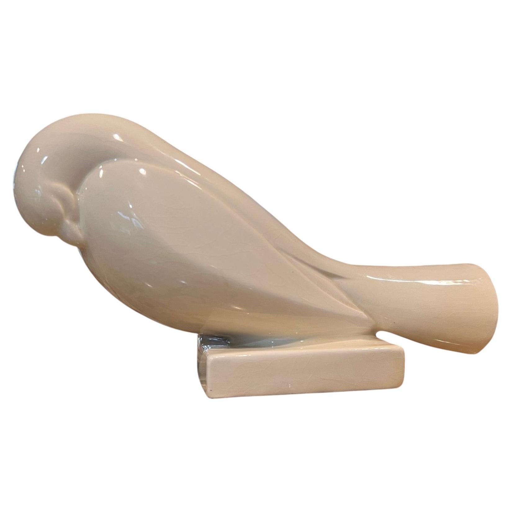 Sculpture en céramique Art déco Jacques Adnet Turtledove, France, 1925