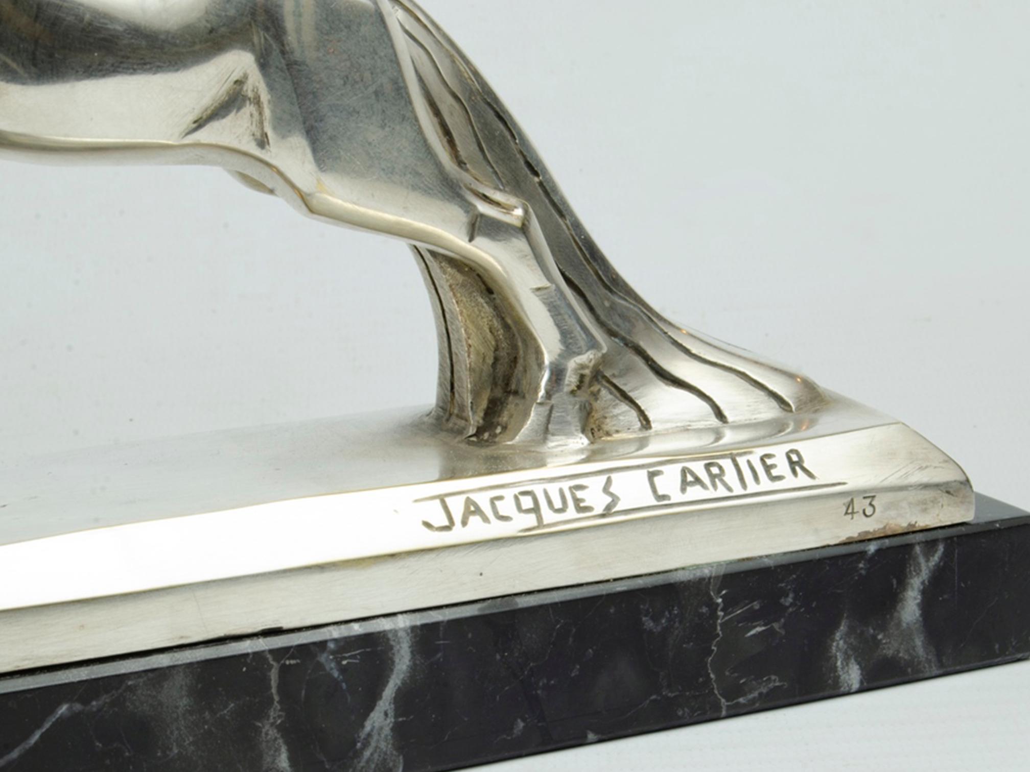 20ième siècle Serre-livres Art Déco cheval Jacques Cartier, sculpture en bronze, vers 1930, France en vente