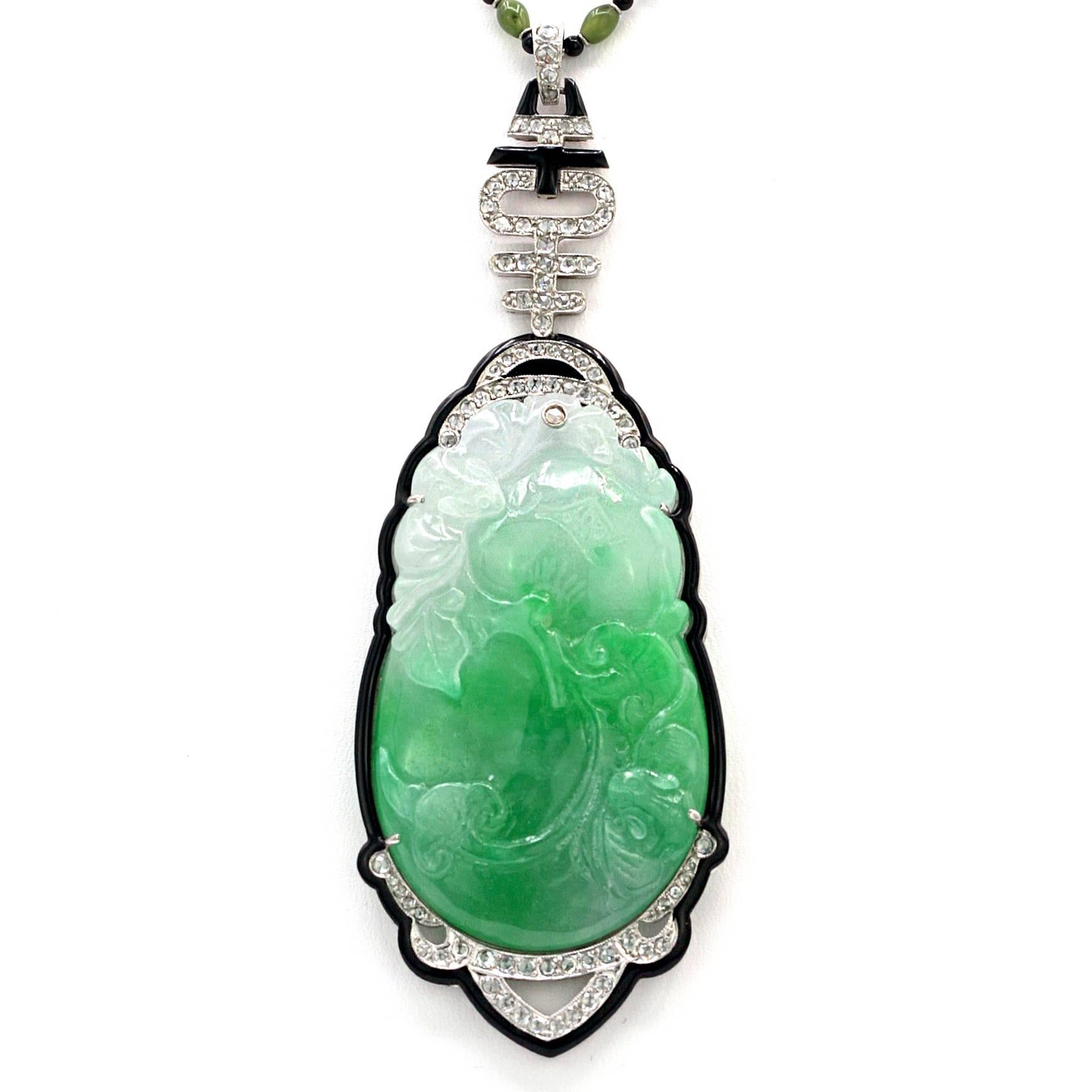 jade diamond necklace