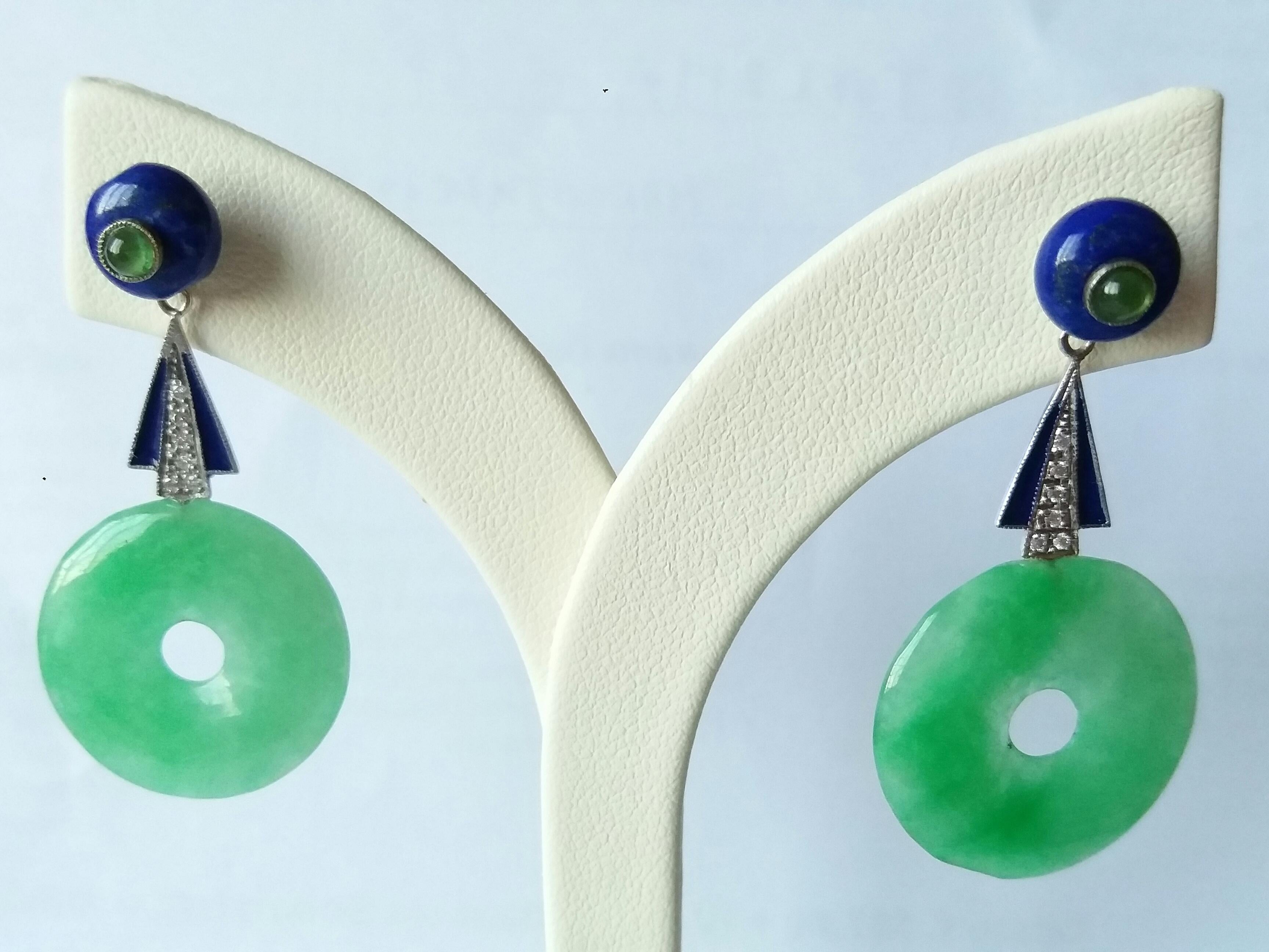 jade donut earrings