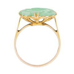 Art Deco Jade Dress Ring, circa 1930s