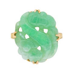 Art Deco Jade Dress Ring, circa 1930s