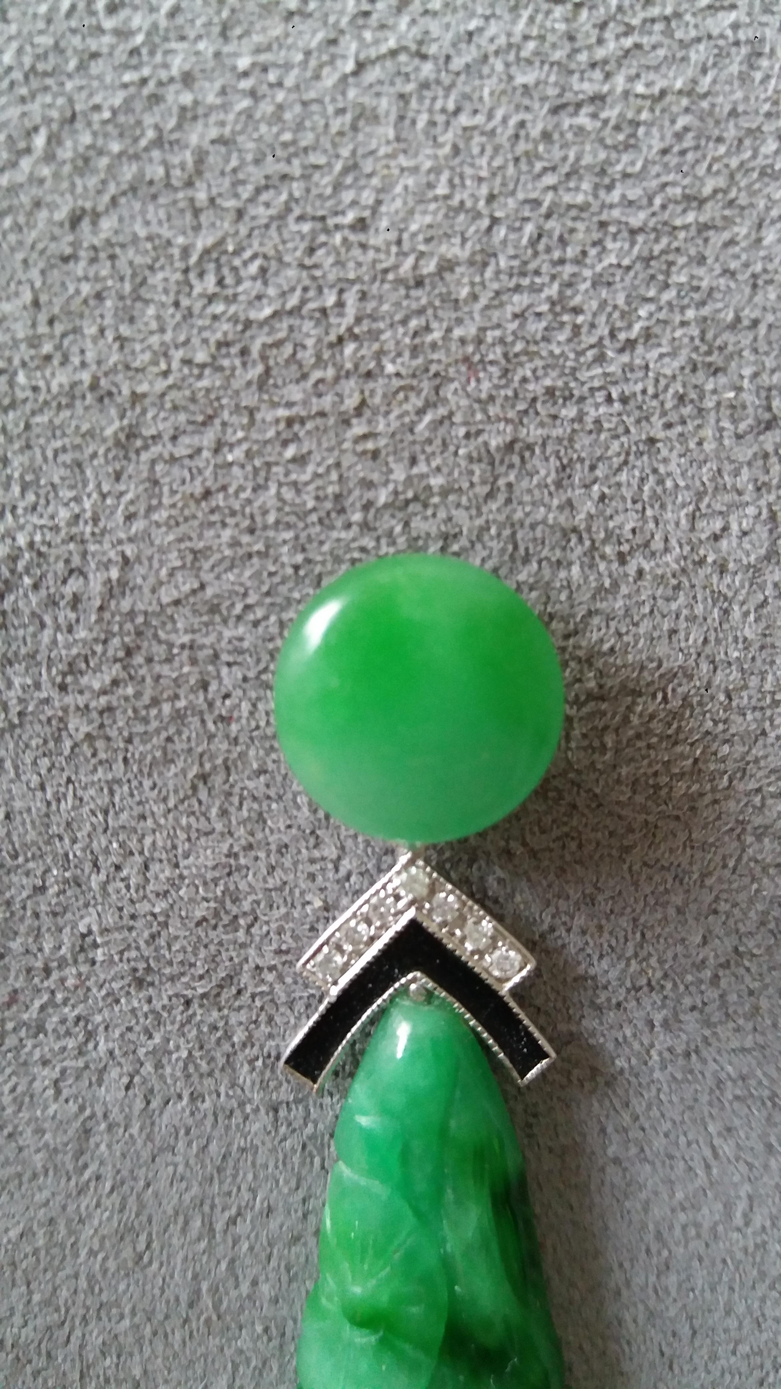 art deco jade earrings