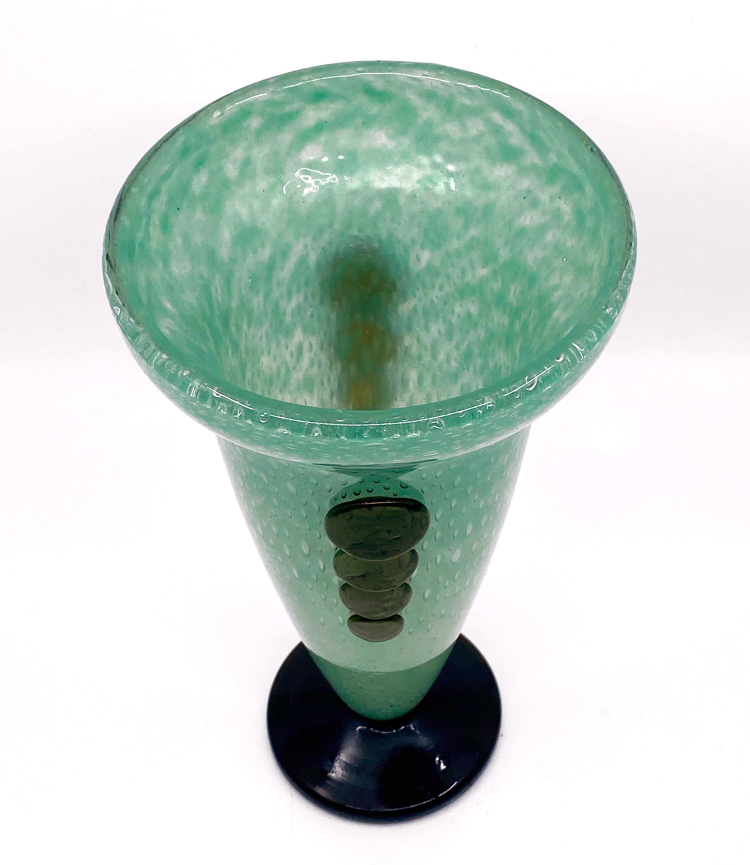 French Art Deco Jade Vase by Charles Schneider