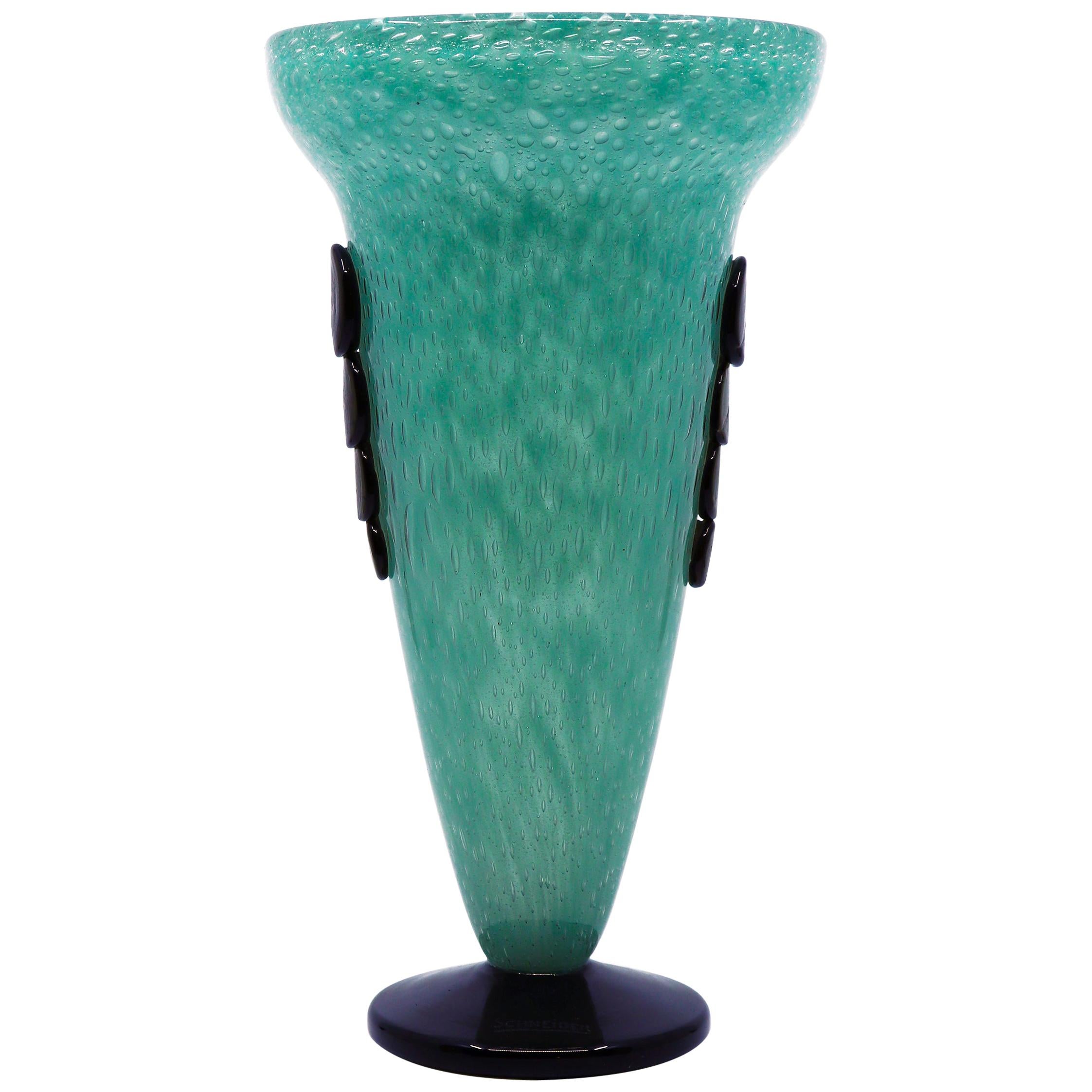 Art Deco Jade Vase by Charles Schneider