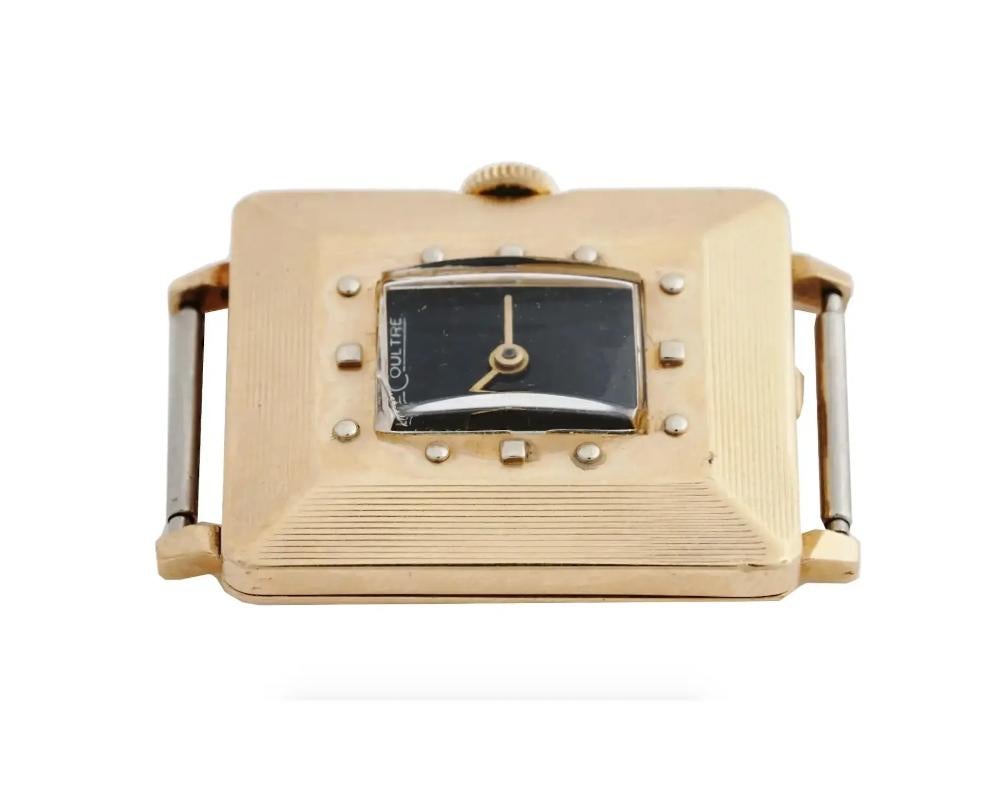 Art Deco Jaeger Le Coultre 14K Gold Watch Case In Good Condition For Sale In New York, NY