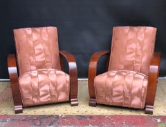 Art Deco Jamaican Mahogany Loop Club Chairs, 20th Century