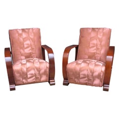 Art Deco Jamaican Mahogany Loop Club Chairs, 20th Century