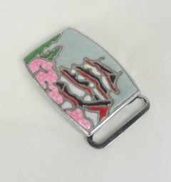 Art Deco Japonesque Enamel Buckle