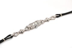Art Deco Jaquet Girard Genève Swiss Platinum Diamond Ladies Watch, 1935