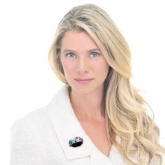 Art Deco Jardinière Brooch Platinum c1920s