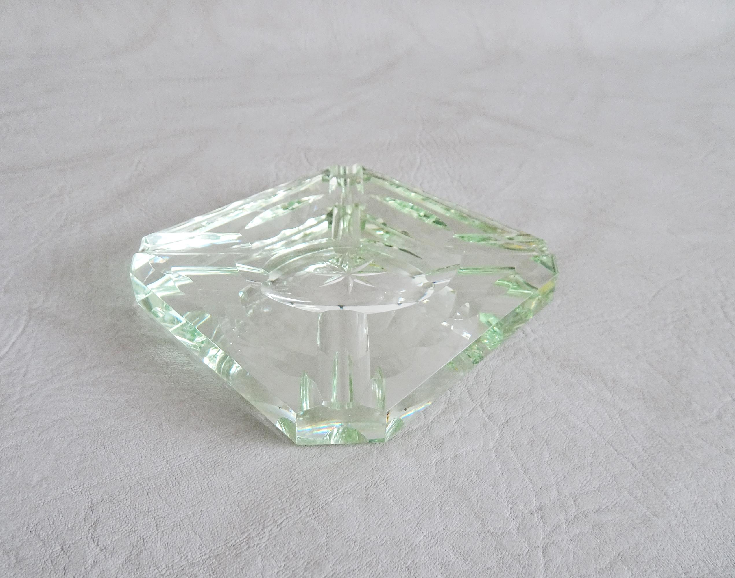 Art Deco Jean Luce Ashtray Saint Gobain Glass, France, 1920s In Good Condition For Sale In Saarbruecken, DE