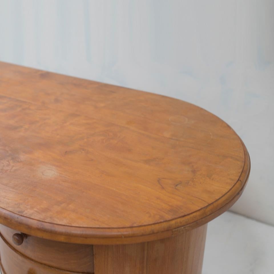 Woodwork Art Deco JEAN ROYERE Style Desk with Four Drawers from France