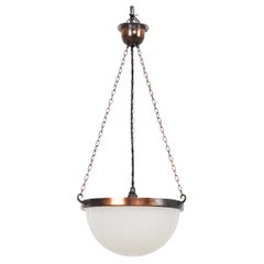 Plafonnier Art Déco Jefferson « Moonstone » en verre dépoli, vers 1930