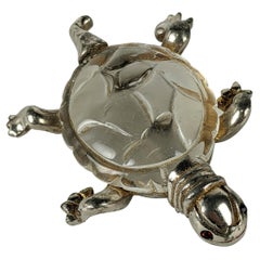 Vintage Art Deco Jelly Belly Turtle Brooch
