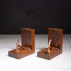 Art Deco Jennings Brothers Anchor Bronze Bookends c.1920-1930