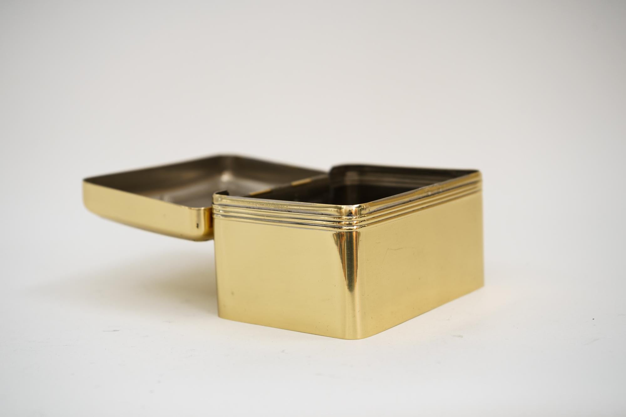 Brass Art Deco Jewelry Box by WMF, Germany, circa 1920s