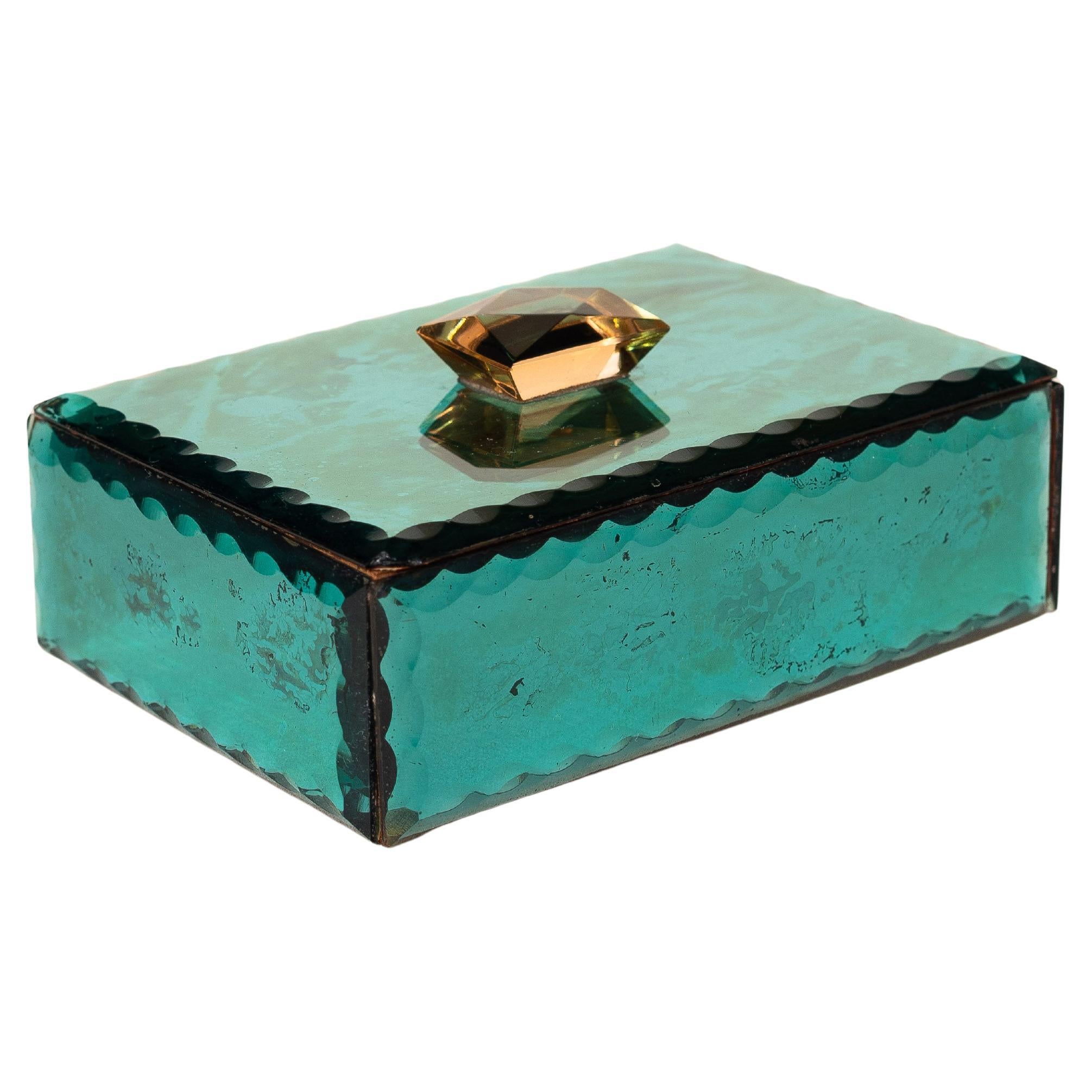 Art Deco Jewelry Box - Greene & Wood Greene - Scalloped Edges - France 1940s