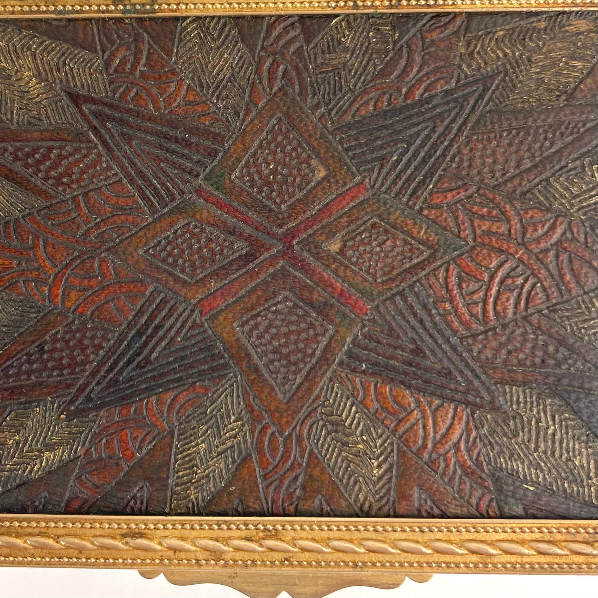 Art Deco-Schmuckkästchen aus Holz und vergoldetem Messing - Frankreich, 1920-30er Jahre im Angebot 5