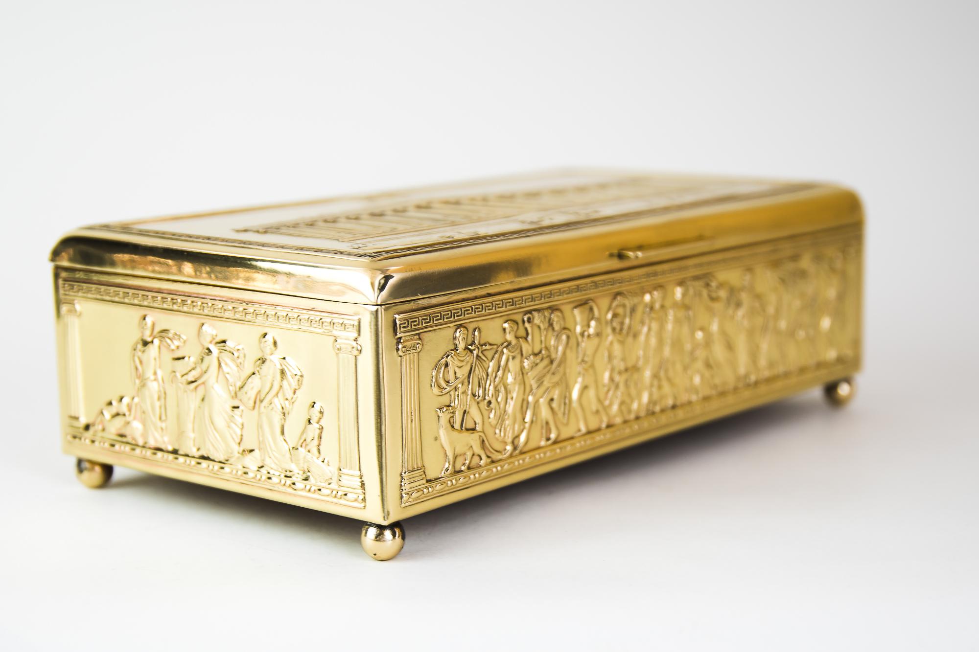 Austrian Art Deco Jewelry Box, Rom Motive, Vienna, circa 1920s
