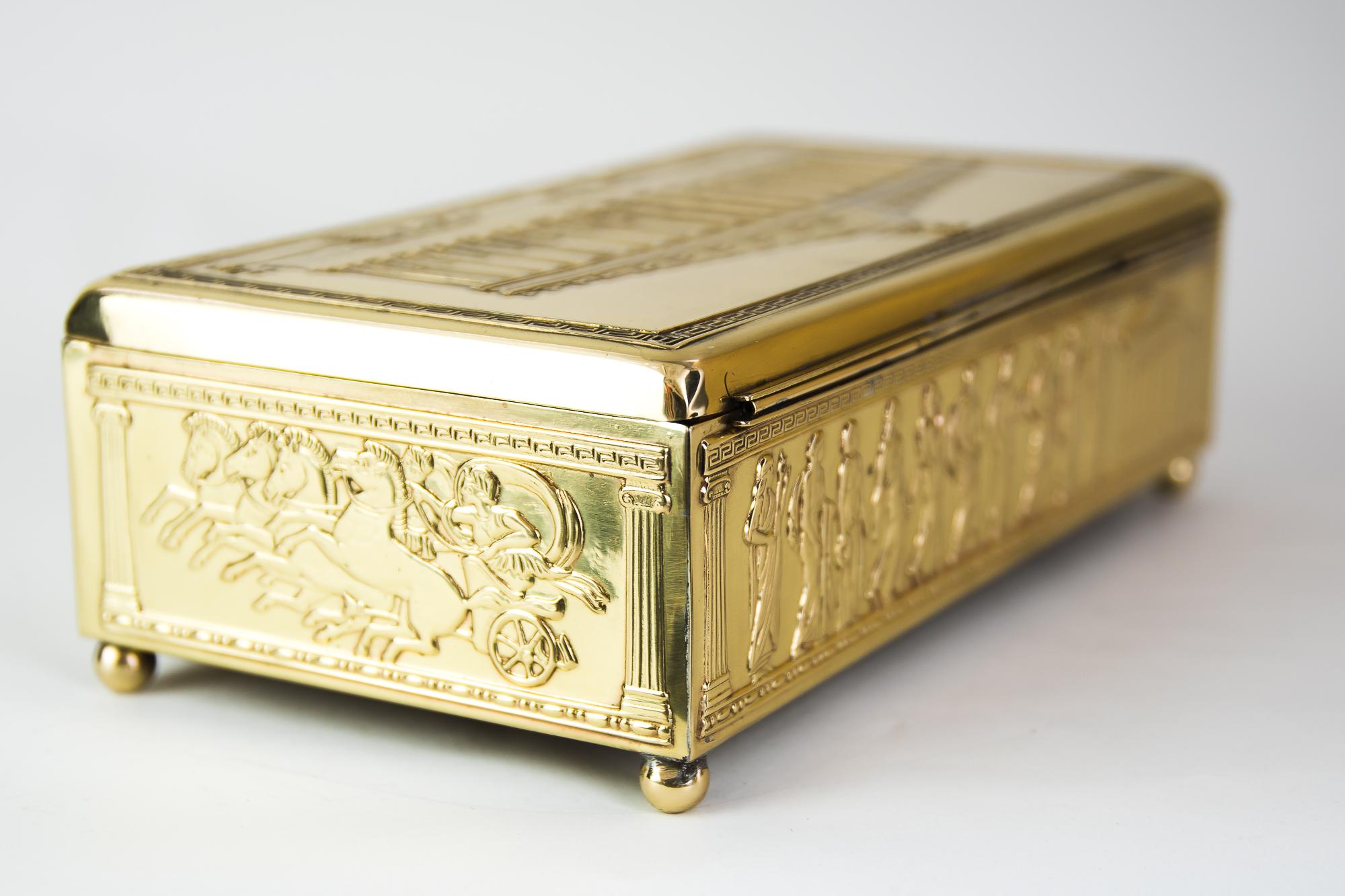 Early 20th Century Art Deco Jewelry Box, Rom Motive, Vienna, circa 1920s