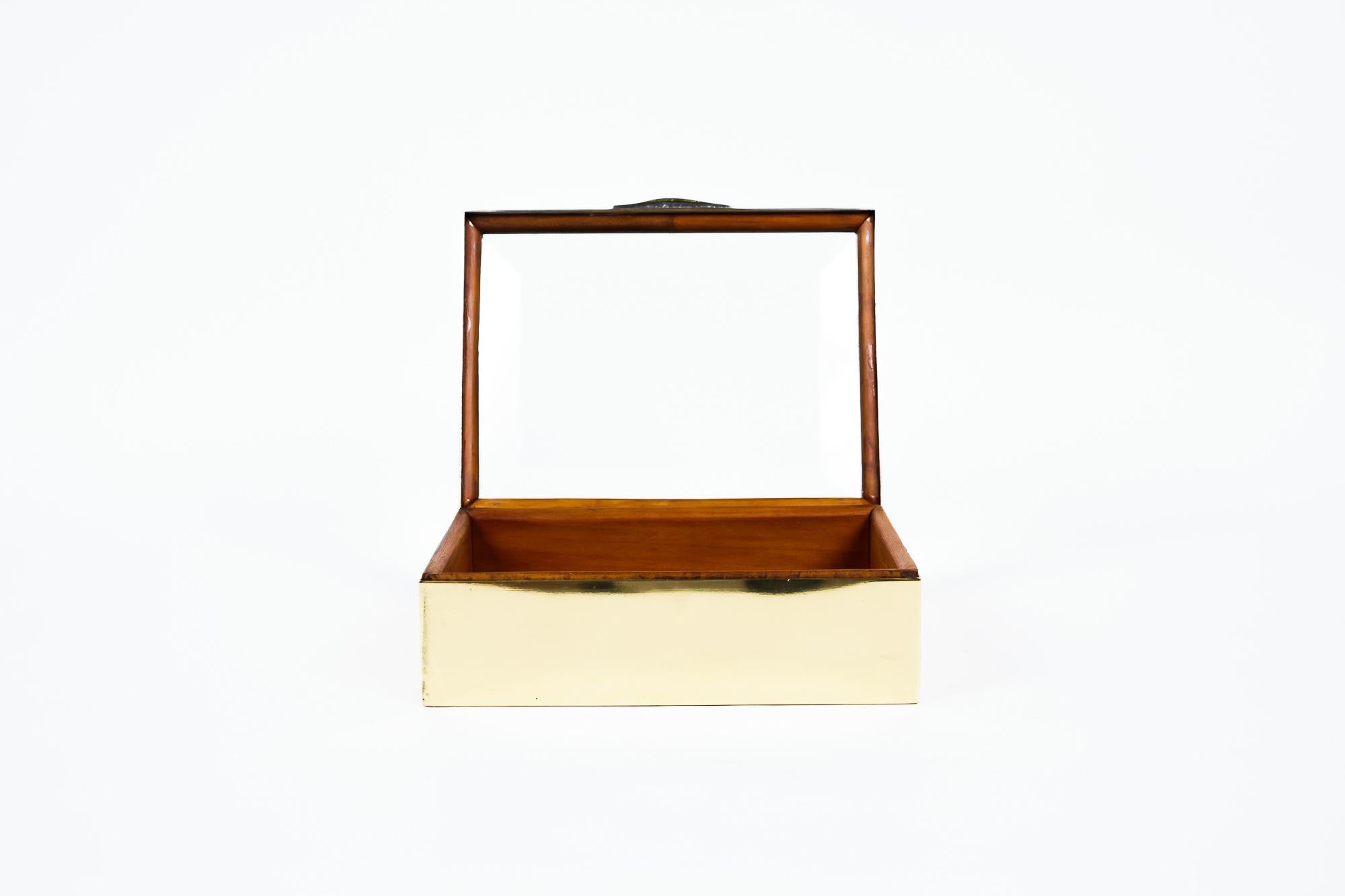 Early 20th Century Art Deco Jewelry Boxes with Facetted Glass, Vienna, Around 1920s For Sale