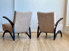 Art Deco Jindrich Halabala Armchairs, a Pair