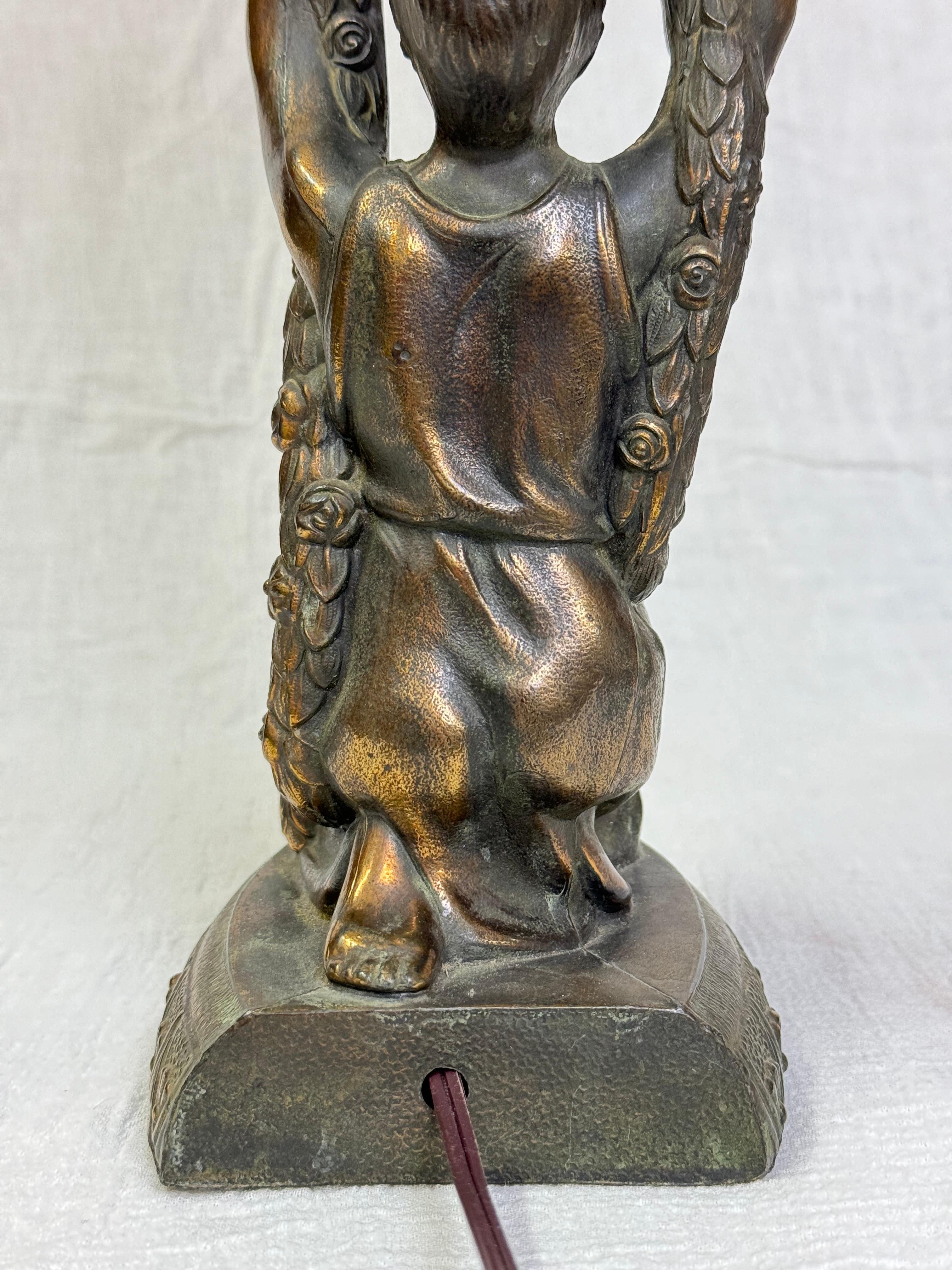 Art Deco Joan Of Arc Table Lamp by La Belle For Sale 7