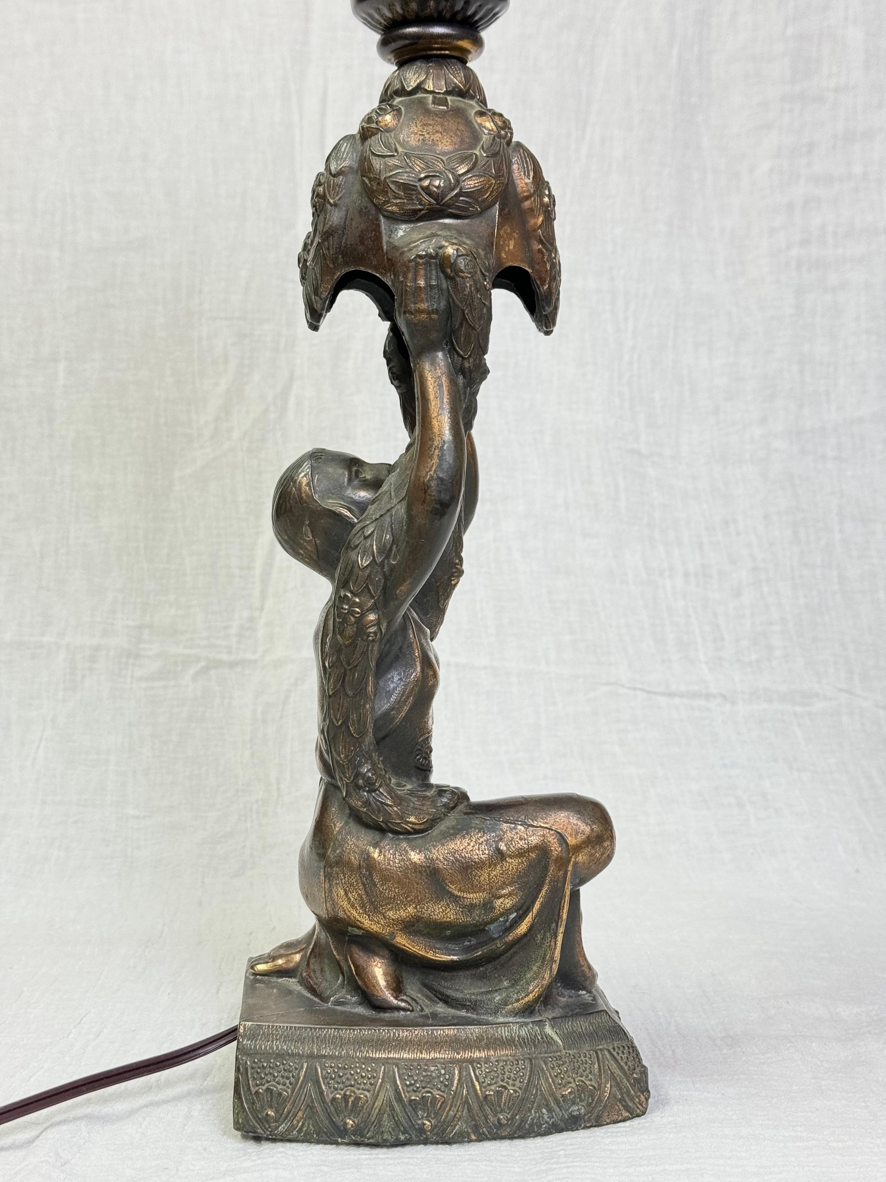 Art Deco Joan Of Arc Table Lamp by La Belle For Sale 9