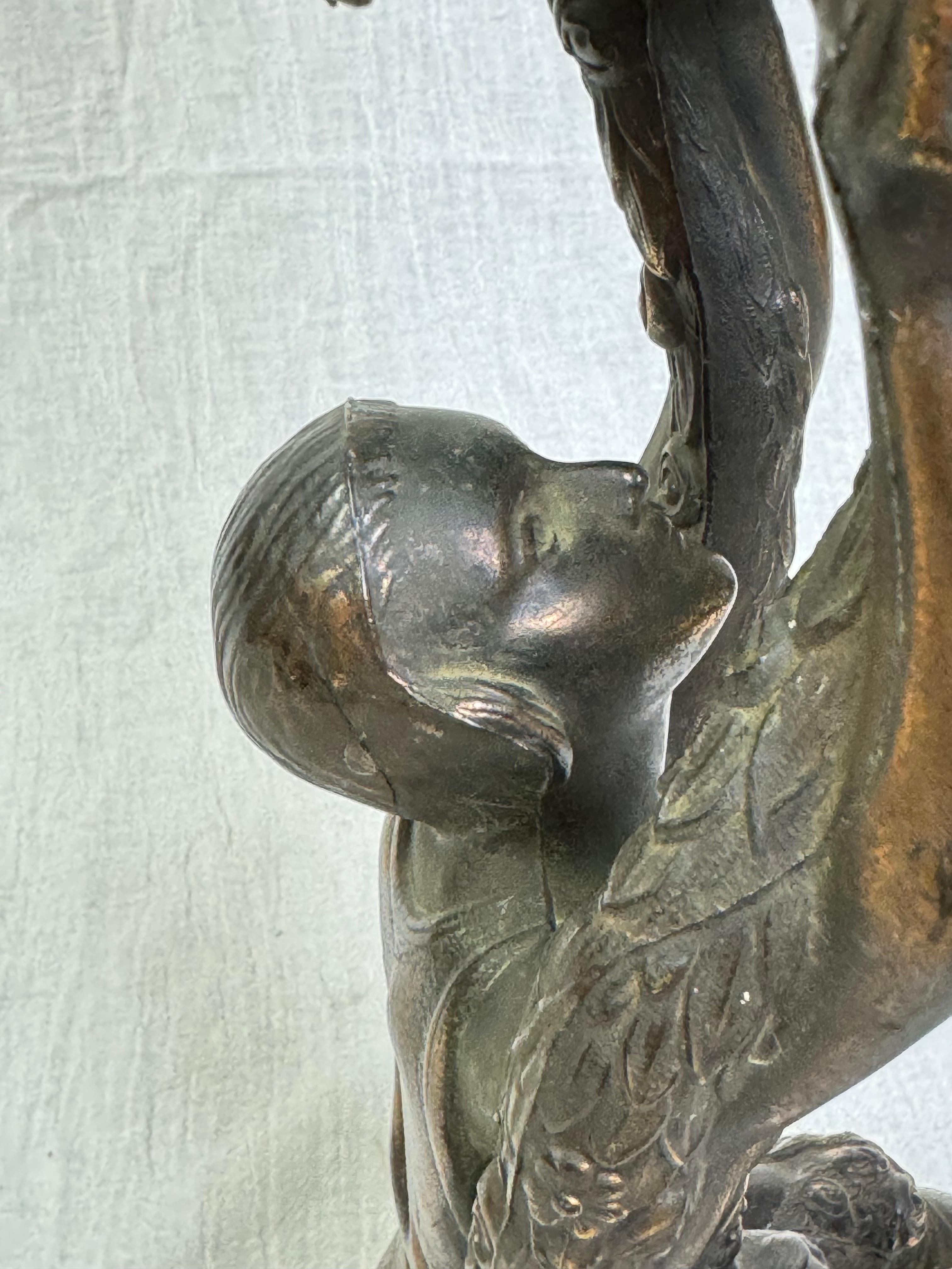 Art Deco Joan Of Arc Table Lamp by La Belle For Sale 12