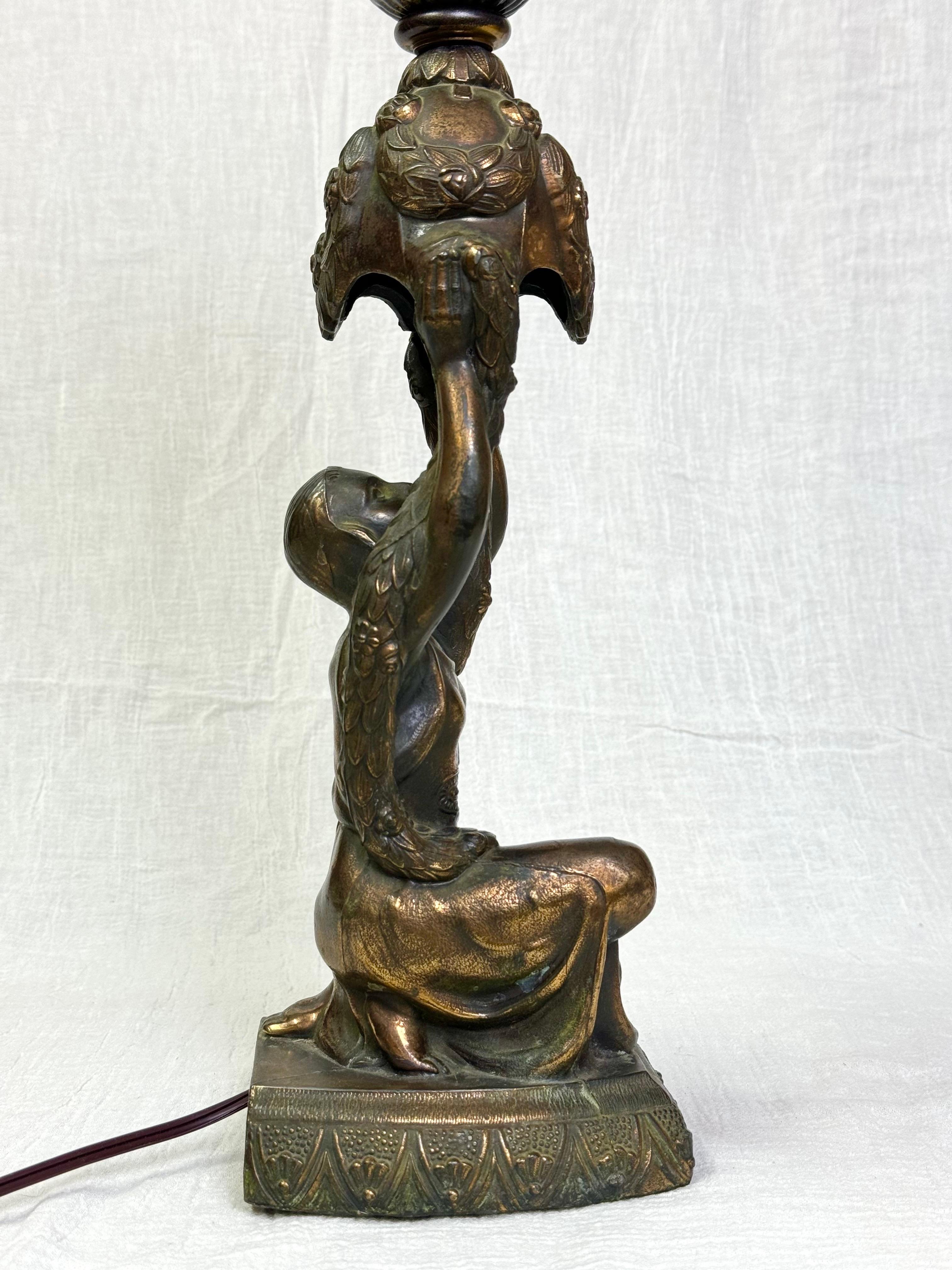Art Deco Joan Of Arc Table Lamp by La Belle For Sale 1
