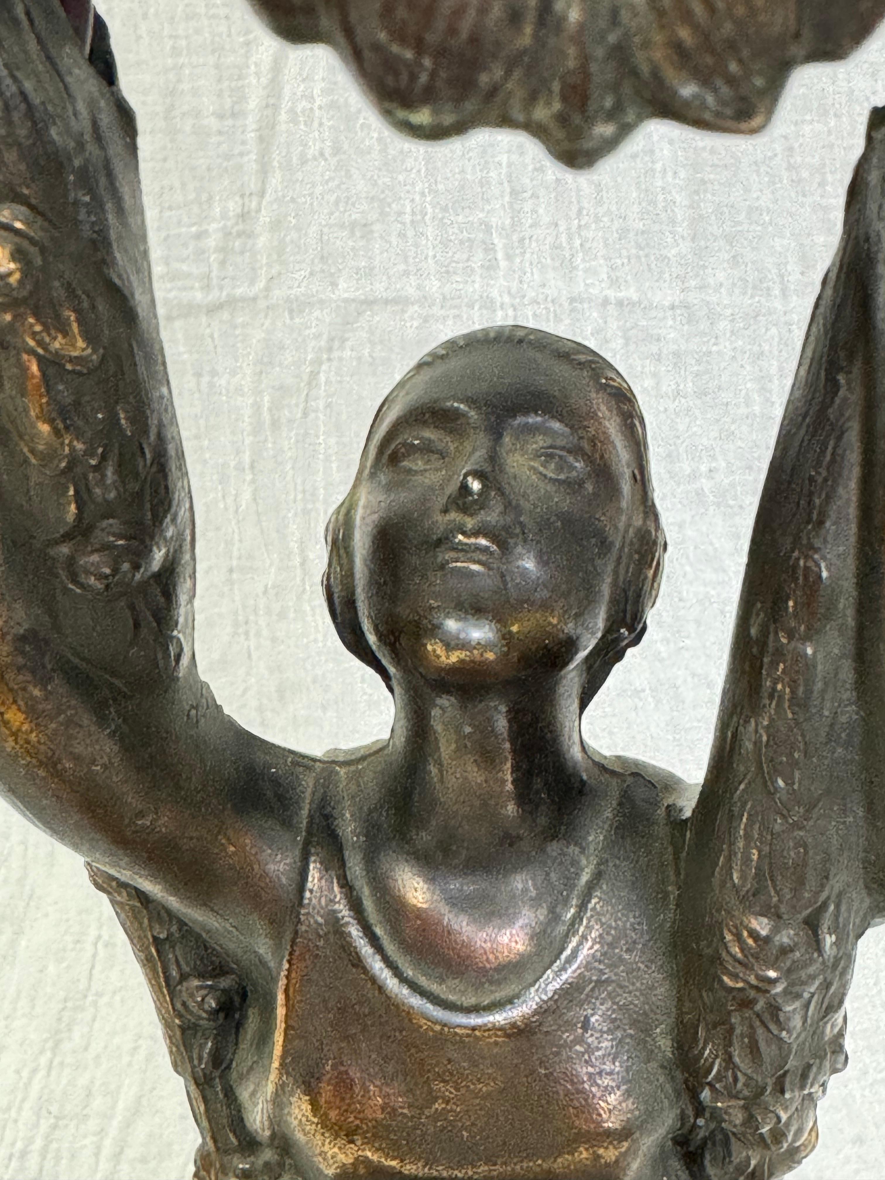 Art Deco Joan Of Arc Table Lamp by La Belle For Sale 4