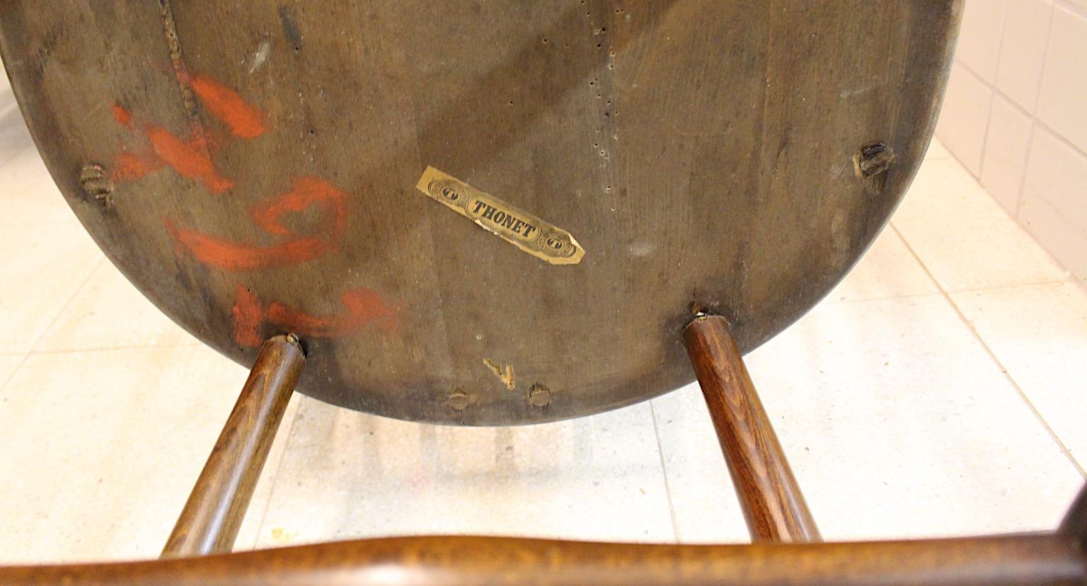 Art Deco Frank Josef Frank Thonet Vintage Chocolate Brown Quattro poltrone Windsor c1925 in vendita 11