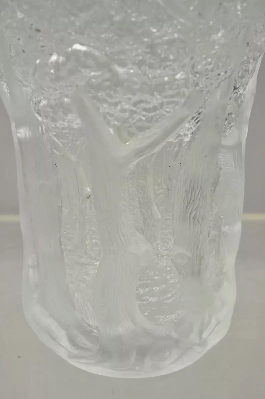 Vaso in vetro artistico Art Deco Josef Inwald Dans La Foret Alberi della foresta Barolac in vendita 4