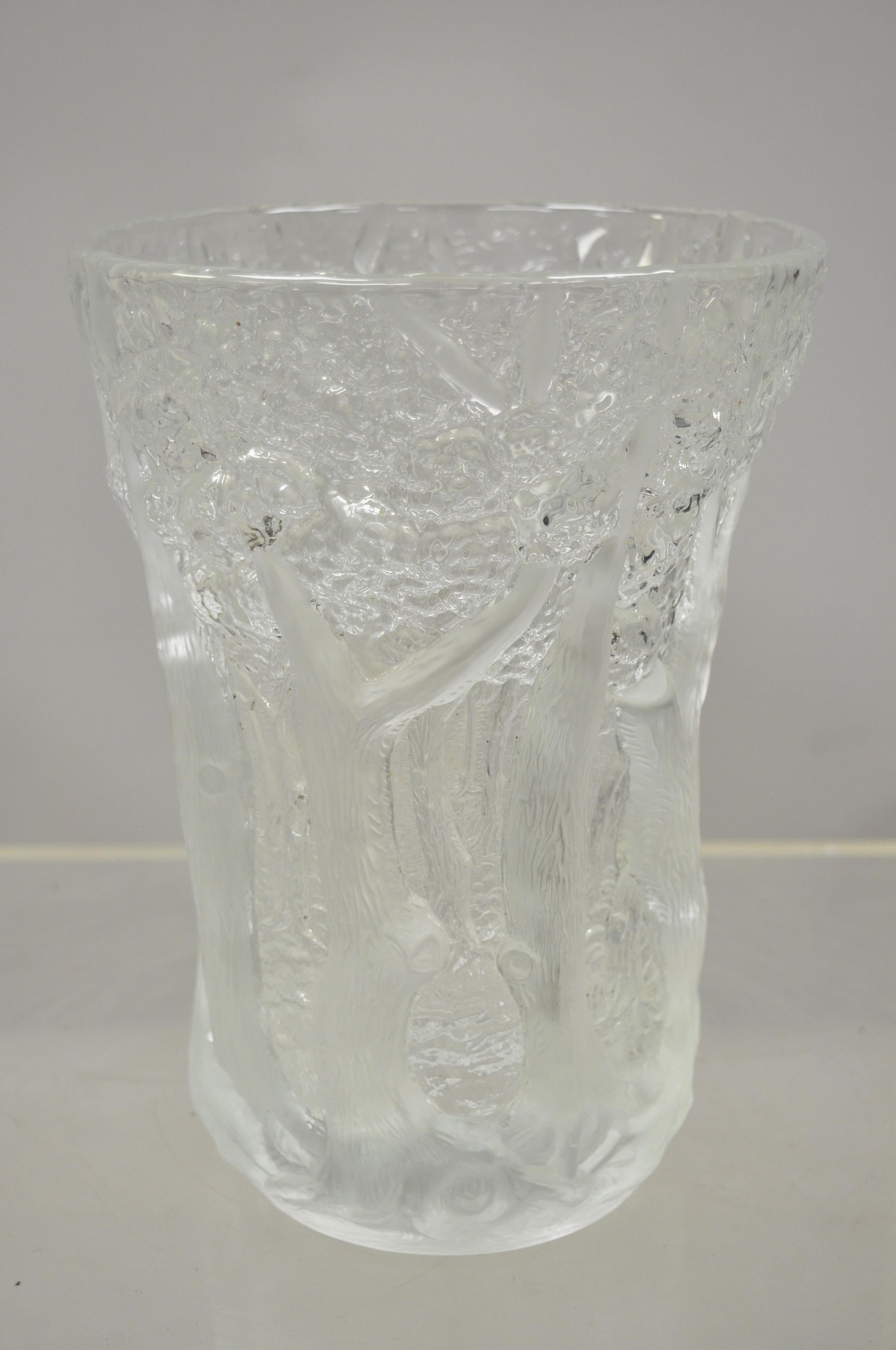 Art Deco Josef Inwald Dans La Foret Forest Trees Barolac Art Glass Vase For Sale 4